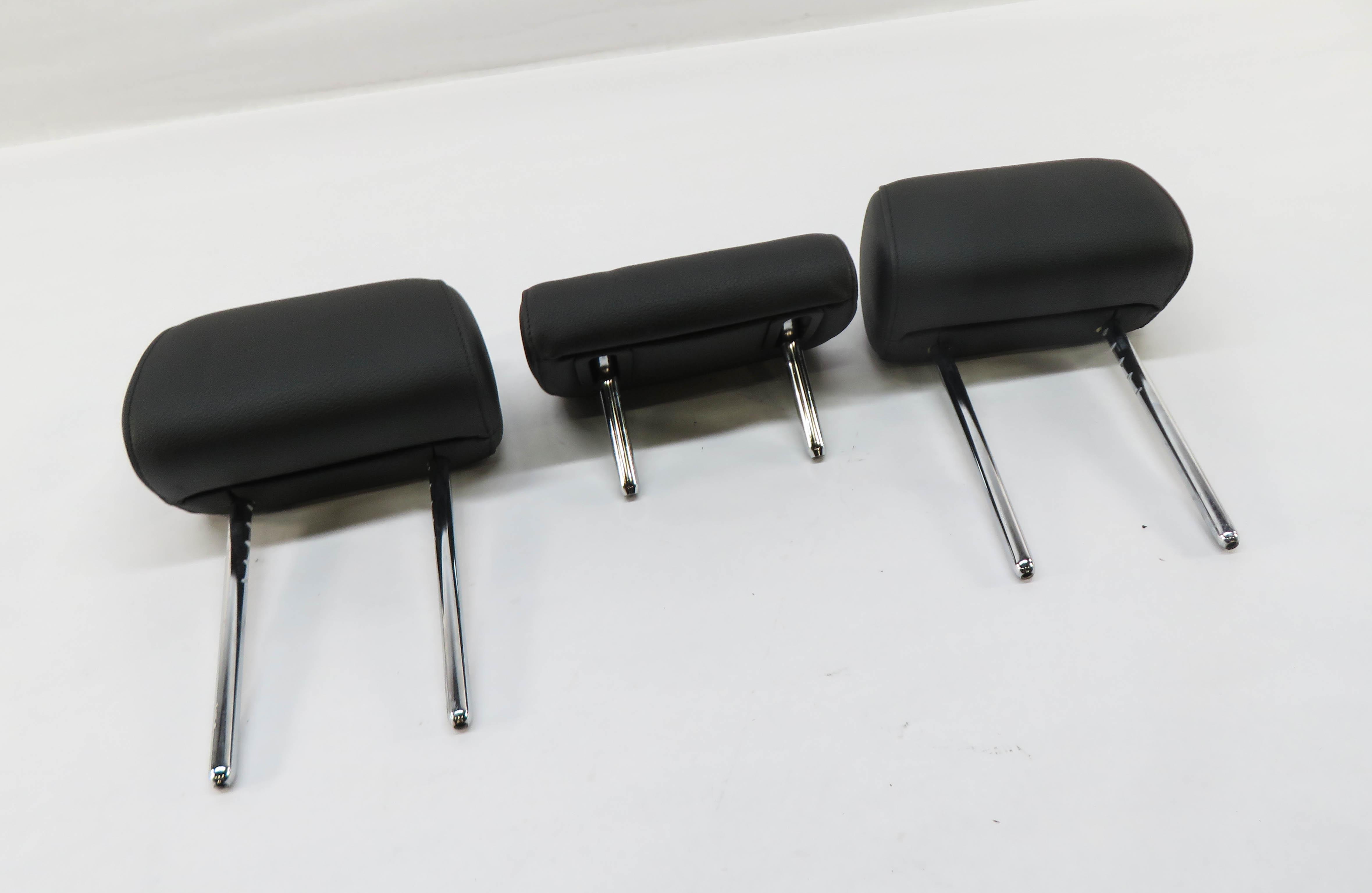 2013 BMW 528i (F10) REAR SEAT LEFT / CENTER / RIGHT HEADREST SET (BLACK LEATHER) — exact item pictured