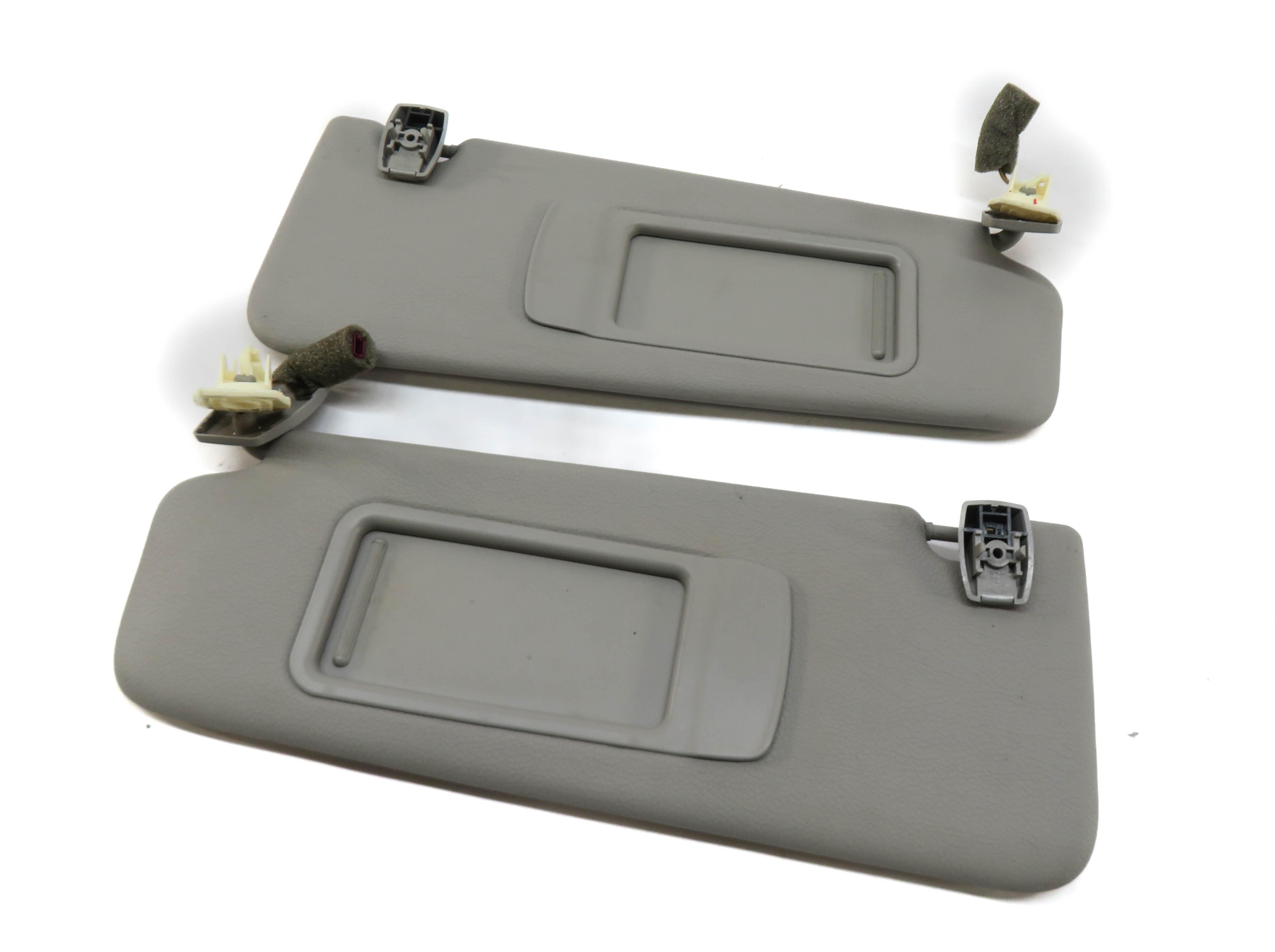 2010-2016 BMW 528i 535i 550i (F10) FRONT LEFT & RIGHT SUNVISOR SHADE SET (GRAY) — exact item pictured