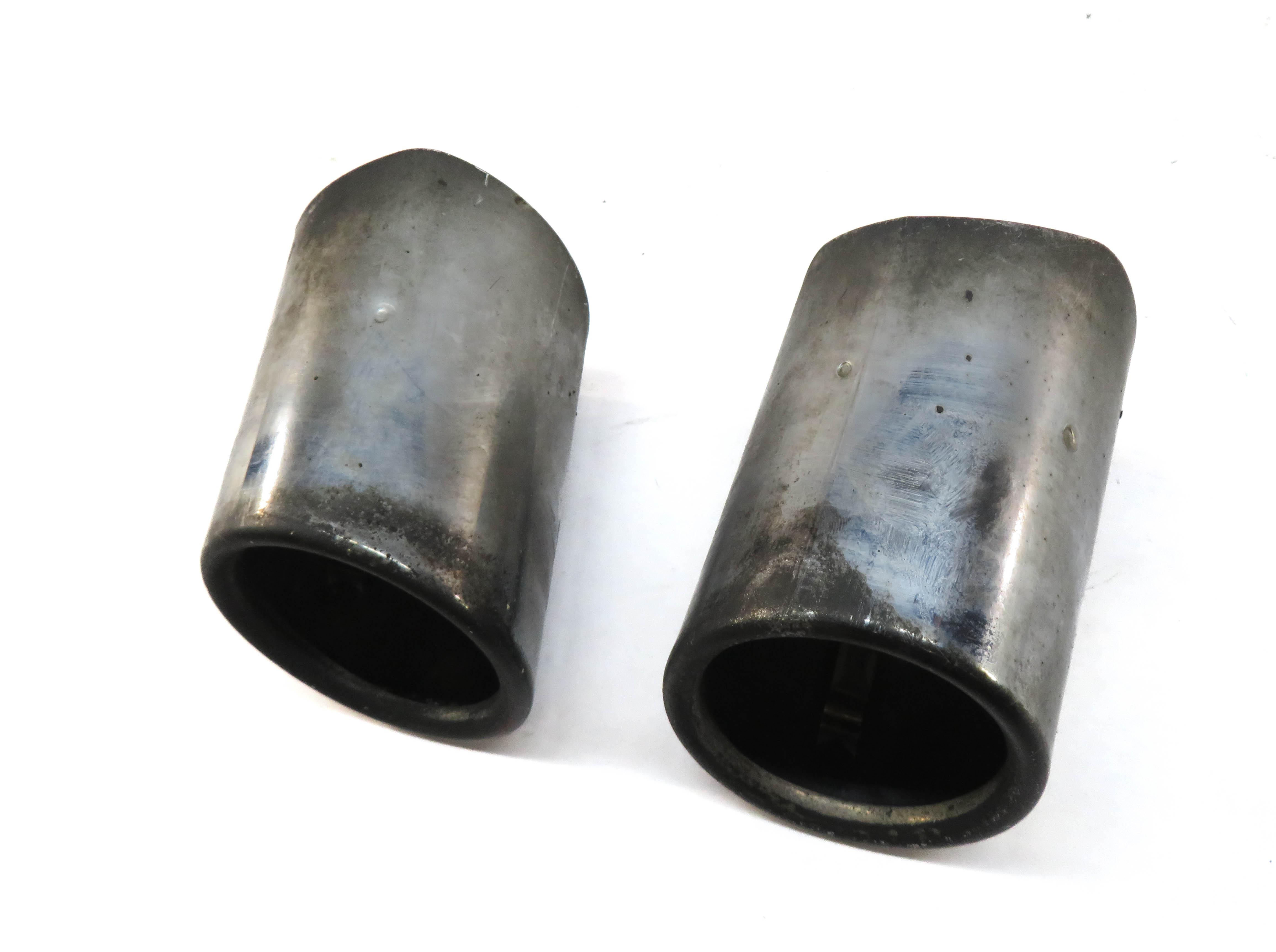 2013 BMW 528i (F10) LEFT & RIGHT REAR MUFFLER PIPE EXHAUST TIP SET — exact item pictured