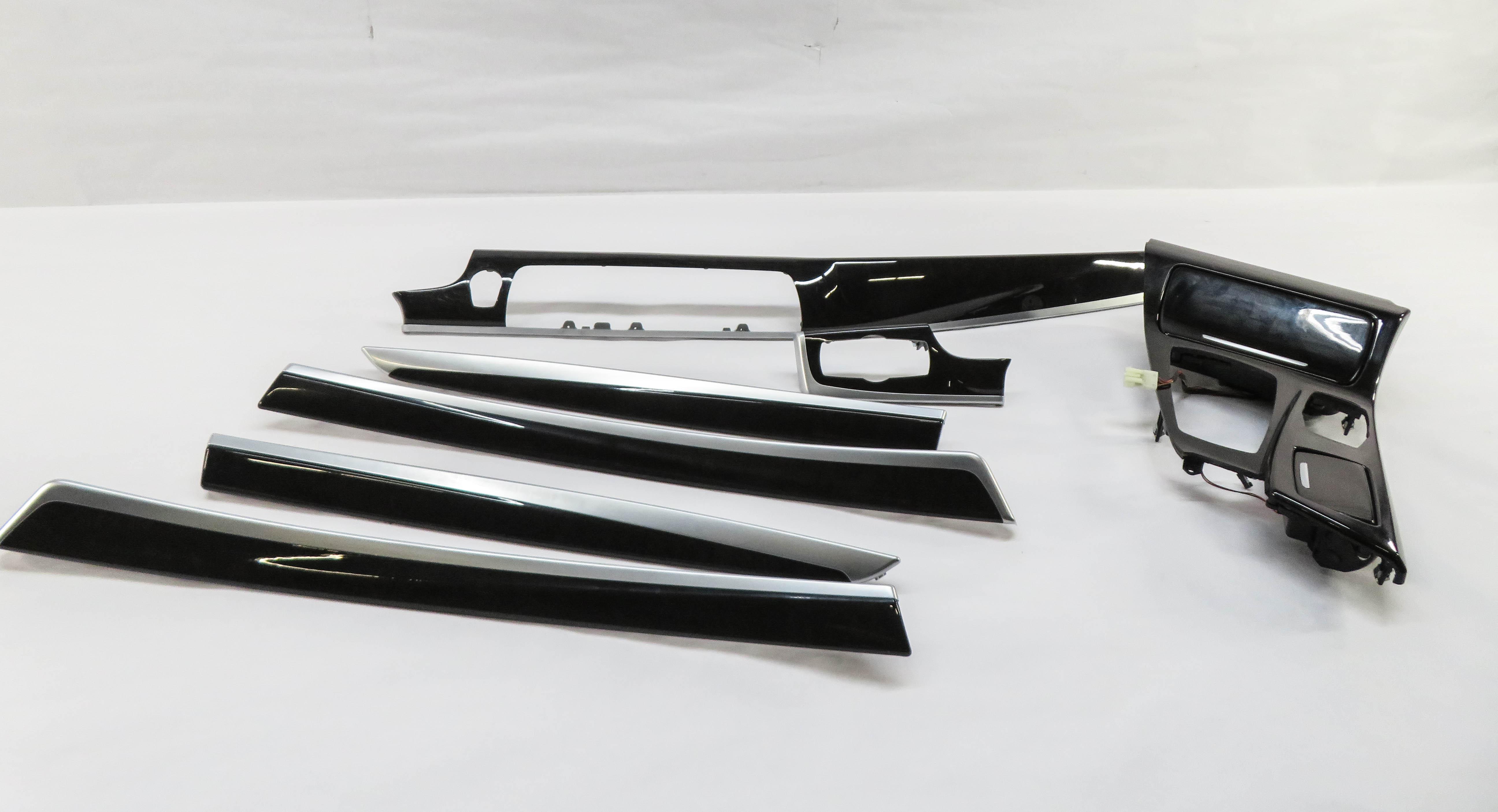 2013 BMW 528i (F10) DASH DOOR CONSOLE WOOD GRAIN TRIM PANEL SET (FINE ASH WOOD) — exact item pictured