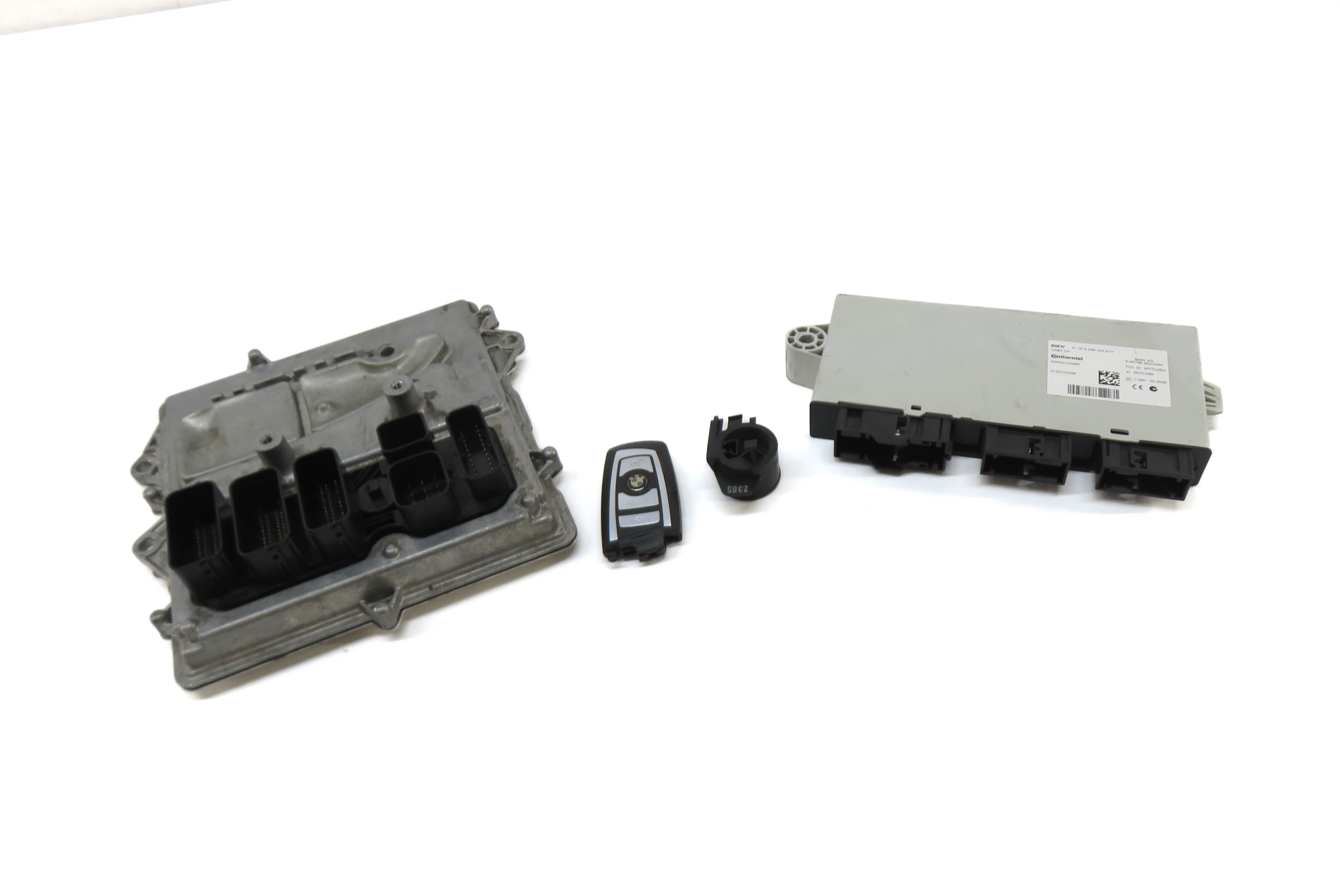 13-15 BMW ACTIVE 3 5 7 (F01 F10 F30) 3.0L N55 HYBRID ECM CAS4 MODULE KEY FOB SET — exact item pictured
