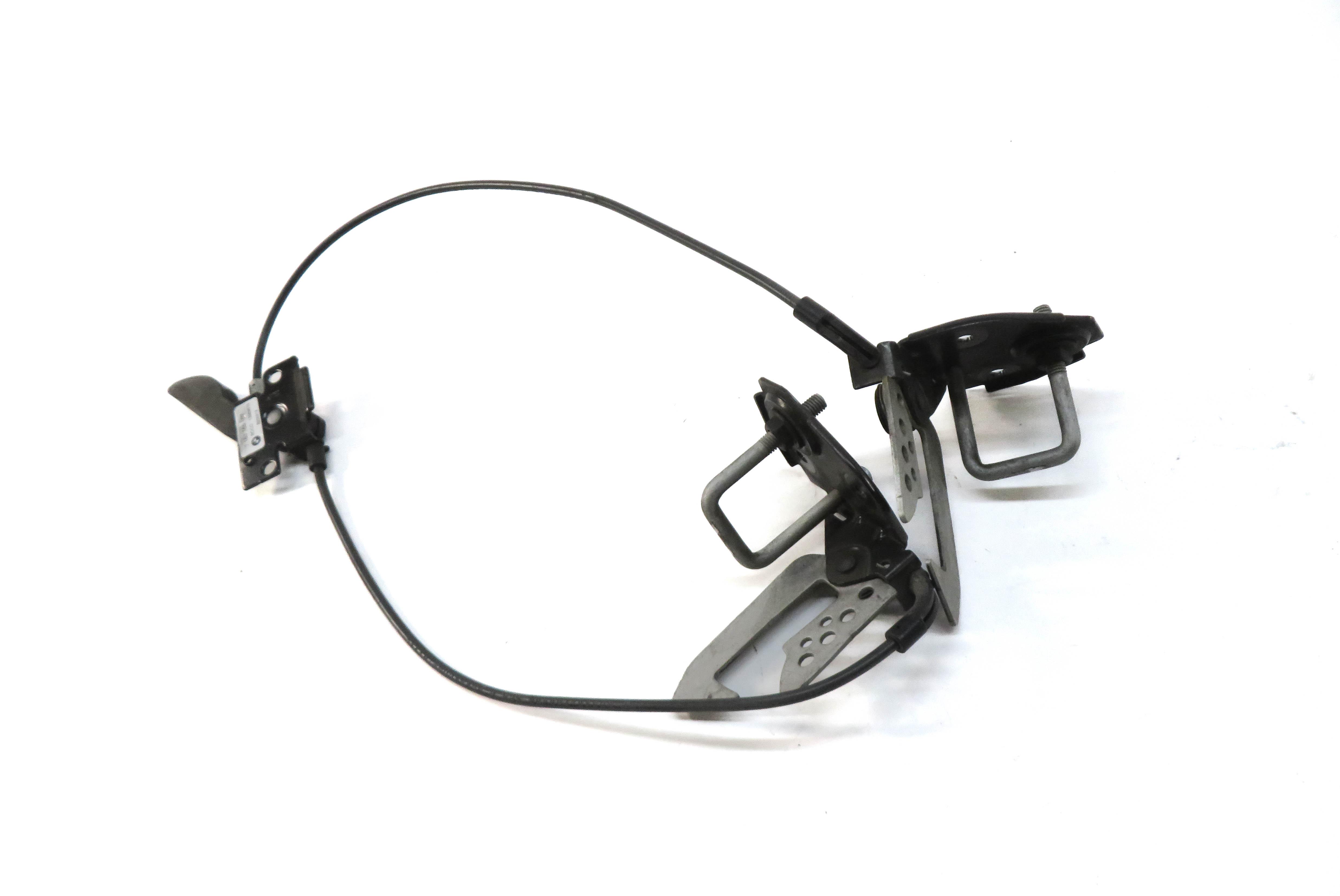 2013 BMW ACTIVE HYBRID 7 F04 HOOD SAFETY CATCH LATCH SET CABLES & RELEASE HANDLE — exact item pictured