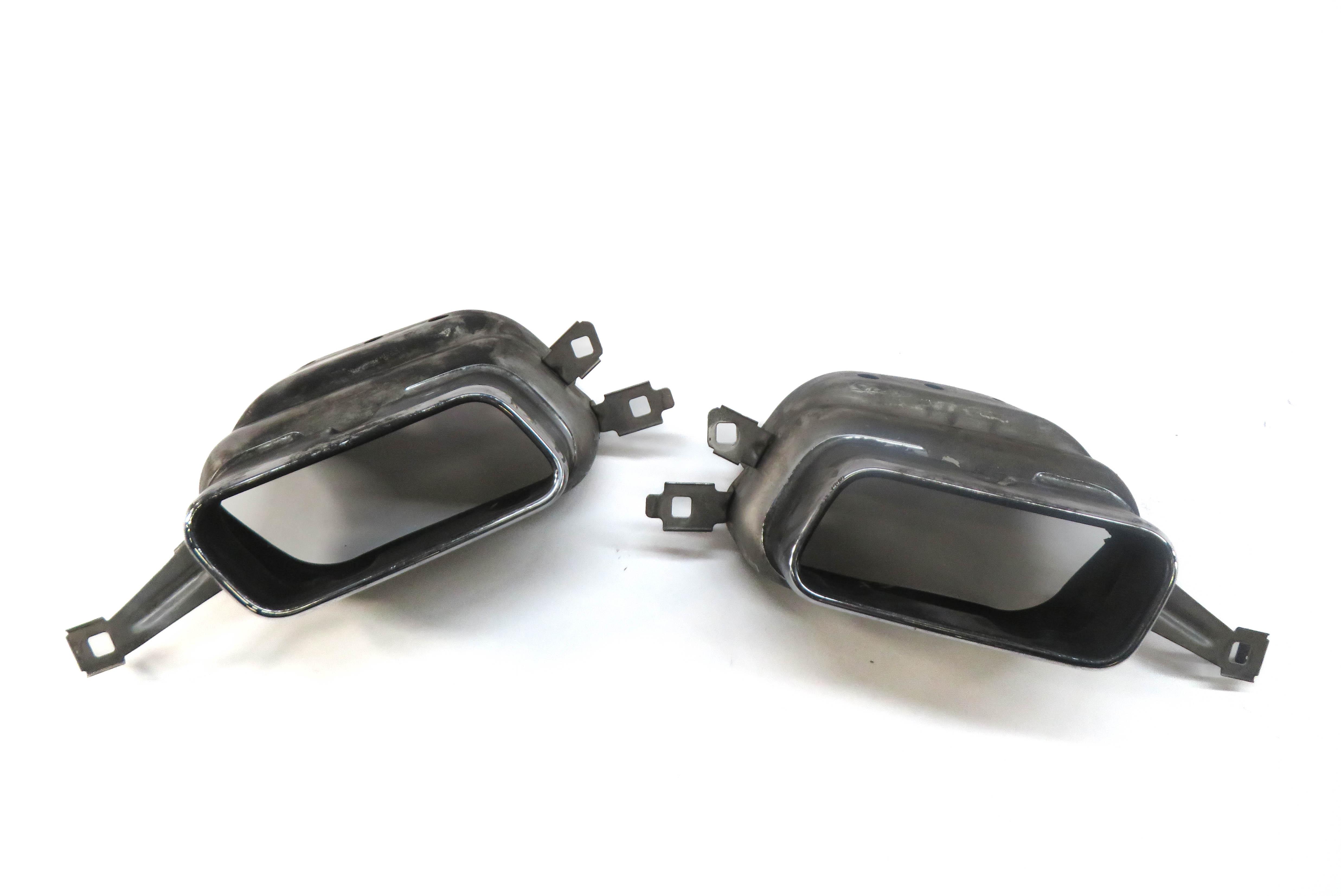 2013 BMW 740i LEFT & RIGHT (F01 F02) METAL EXHAUST MUFFLER TIP SET-2 — exact item pictured