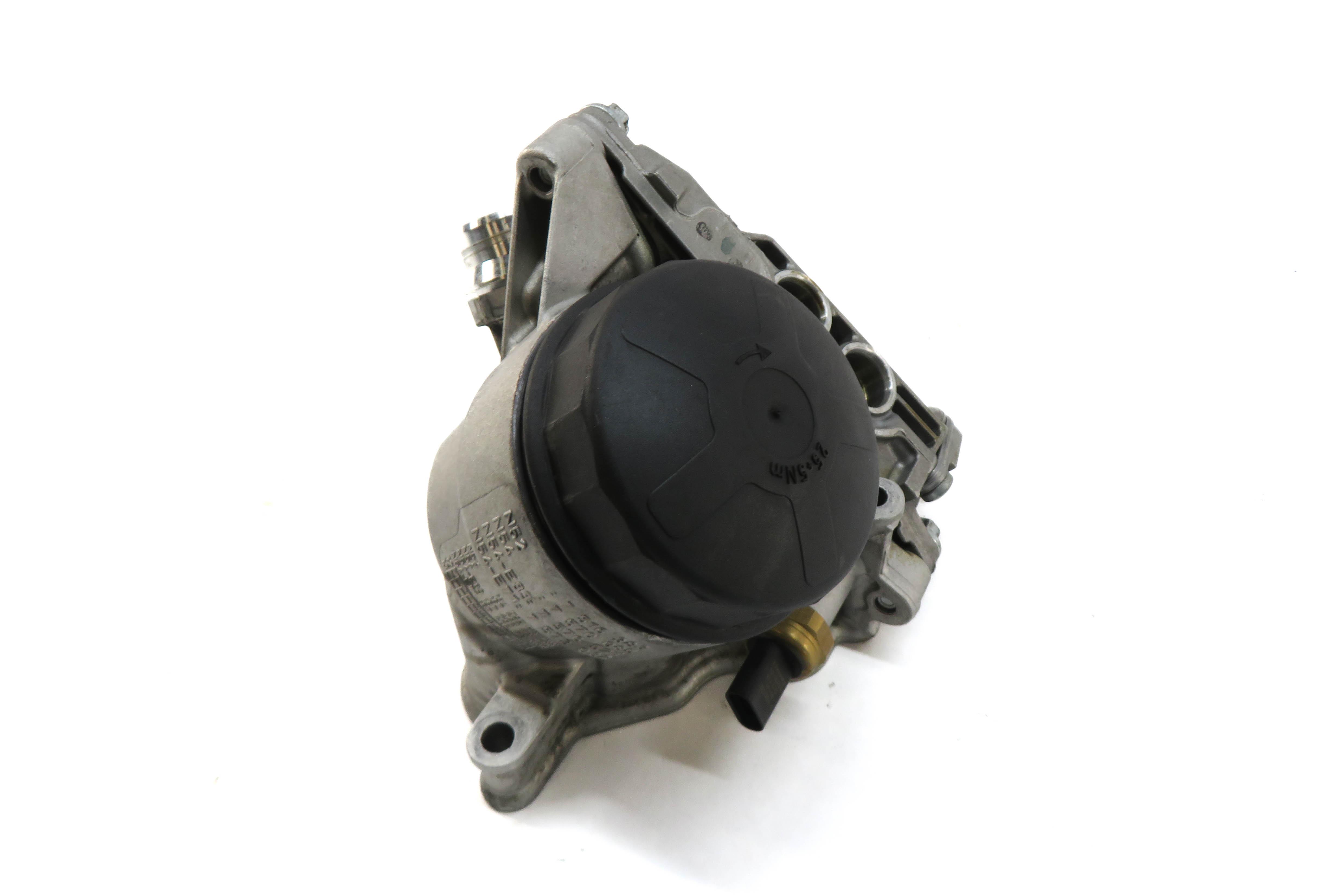2013 BMW ACTIVE HYBRID 7 (F04) 3.0L TURBO N55 ENGINE OIL FILTER HOUSING w/ CAP — exact item pictured