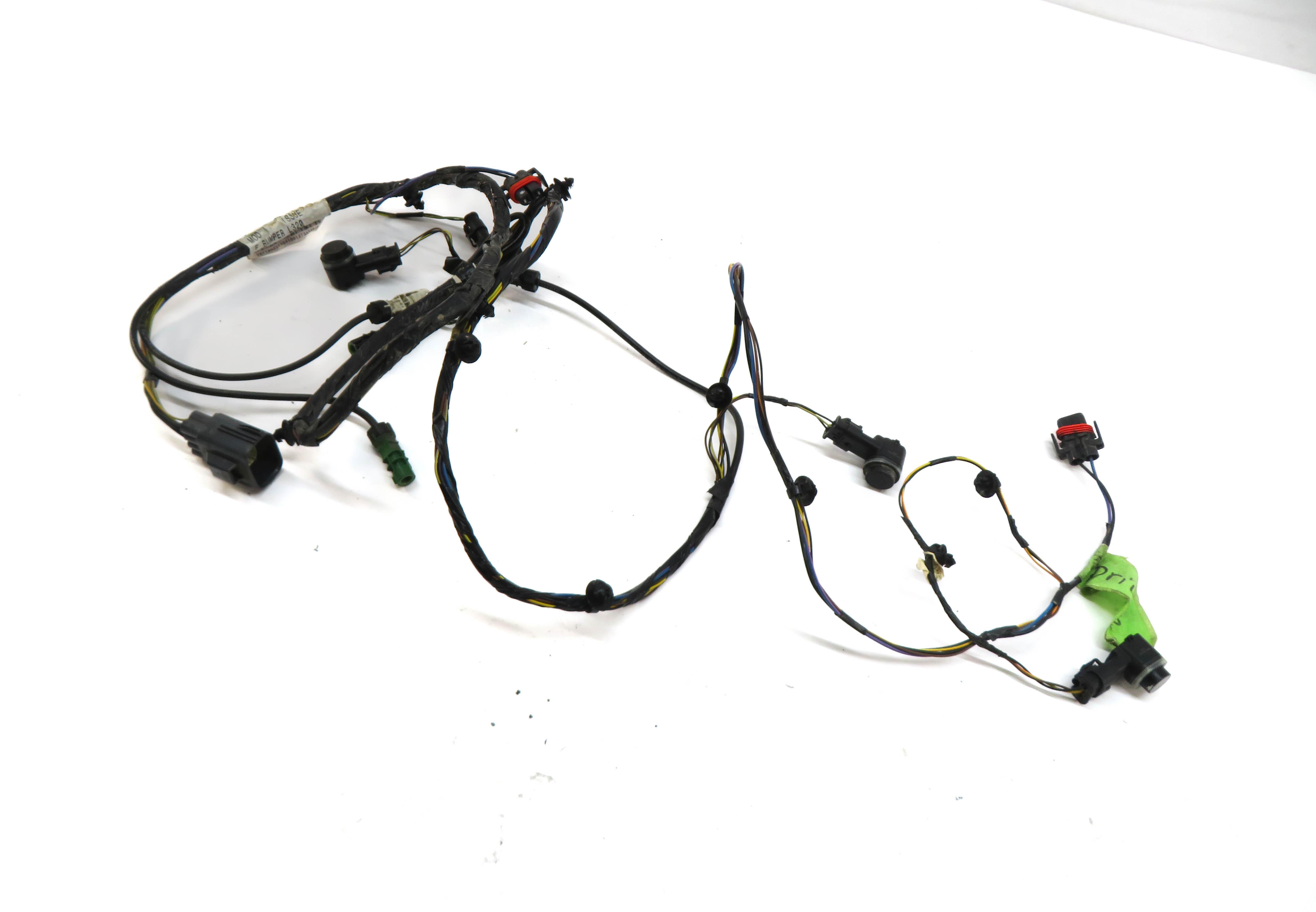 2012 RANGE ROVER SPORT L320 FRONT PARK ASSIST PDC SENSOR SET/4 (BLACK) & HARNESS — exact item pictured