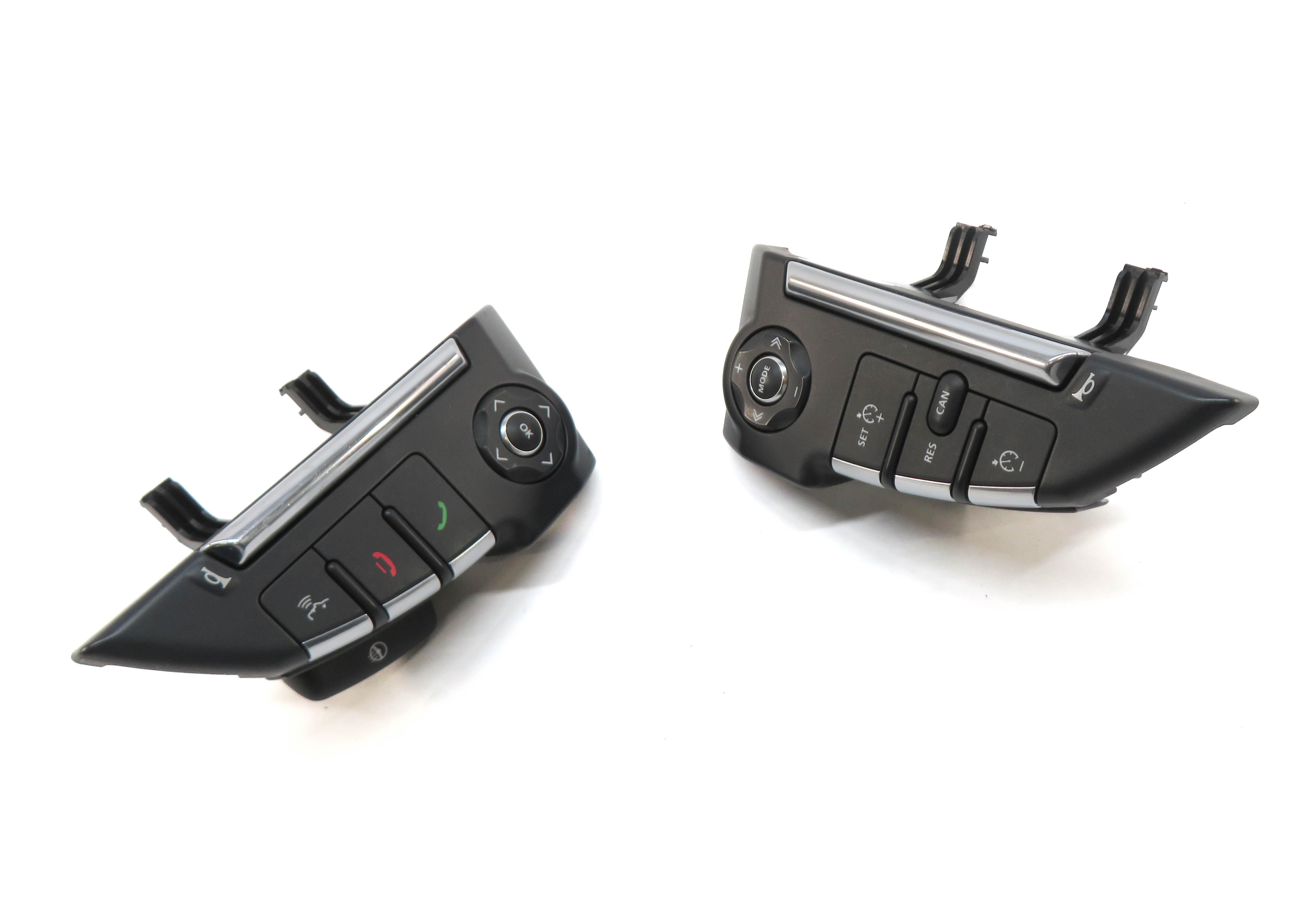 2012 RANGE ROVER SPORT (L320) STEERING WHEEL HEAT CRUISE PHONE SWITCH SET/2 — exact item pictured