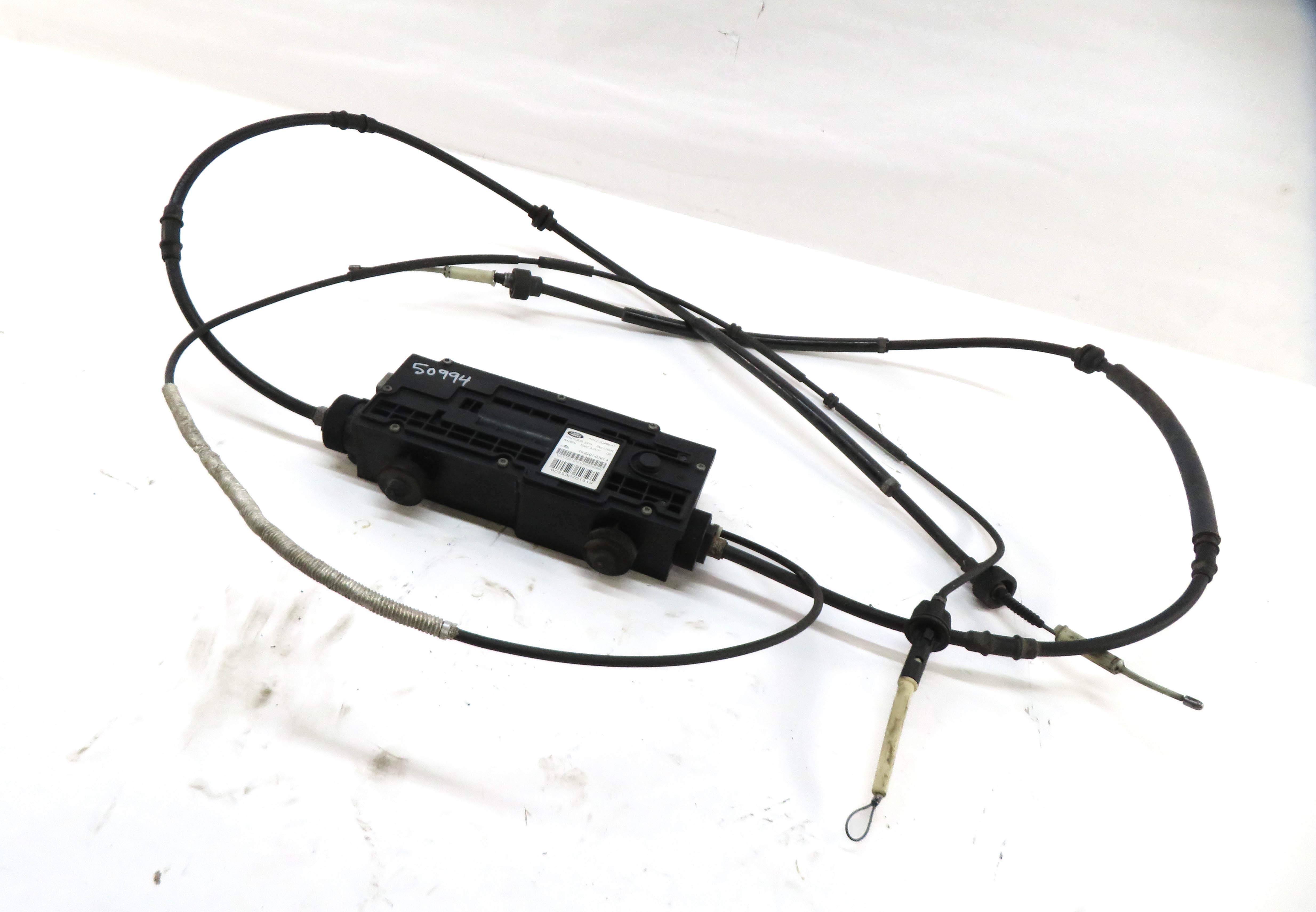 2012 RANGE ROVER SPORT (L320) EMERGENCY HILL PARKING BRAKE ACTUATOR w/ CABLES — exact item pictured