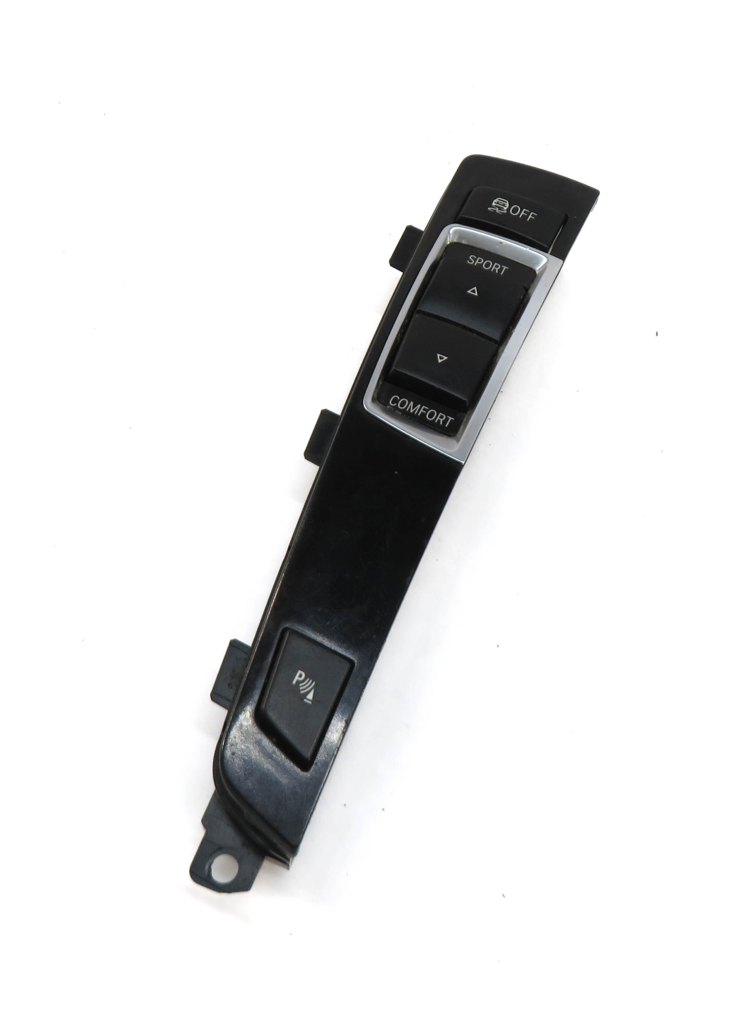 2012 BMW 740Li (F01) CONSOLE SPORT COMFORT PDC TRACTION SWITCH BUTTON PANEL — exact item pictured