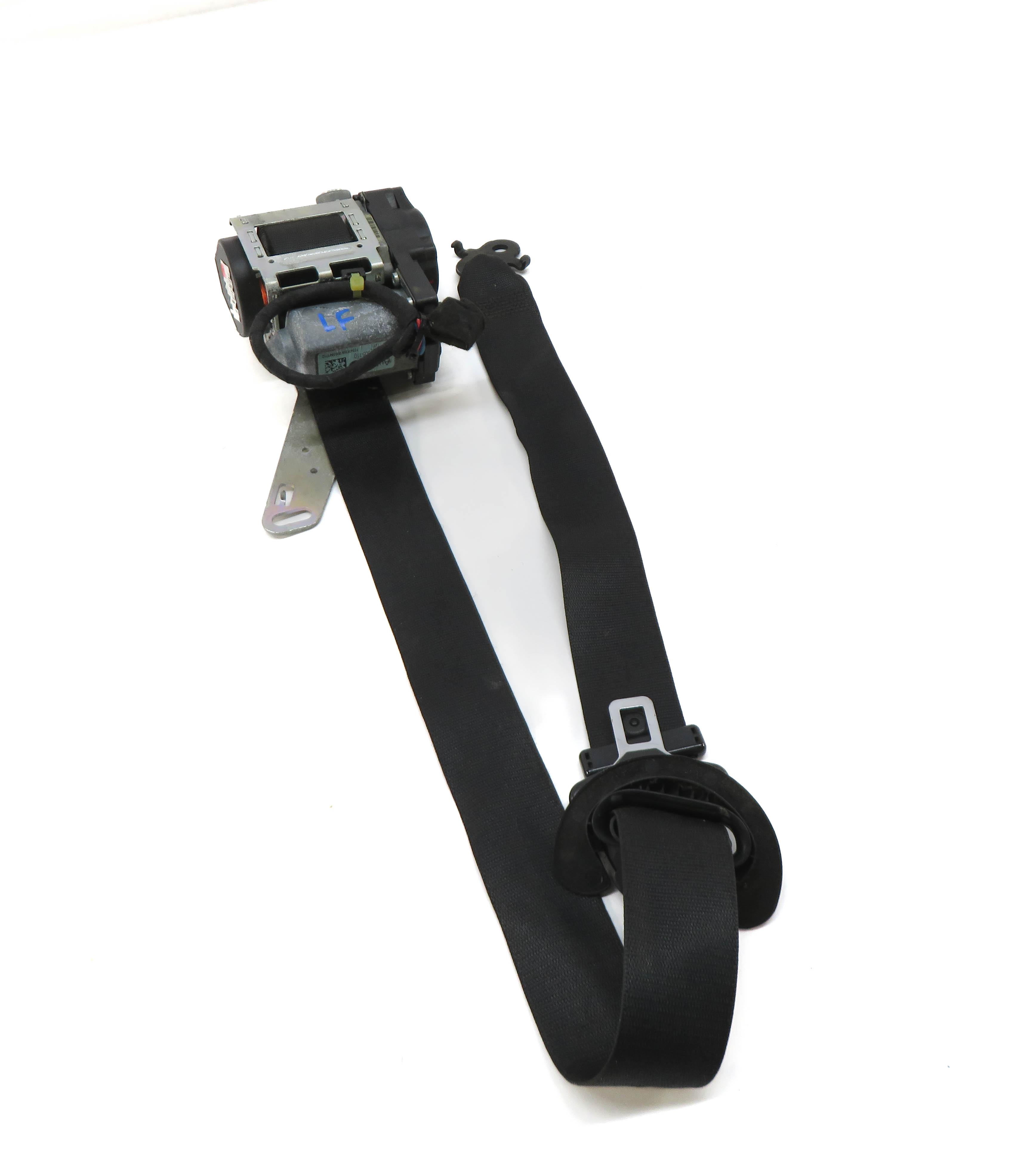 2009-2012 BMW 740i 750i 760i B7 (F01) LEFT DRIVER SEATBELT RETRACTOR (BLACK) — exact item pictured
