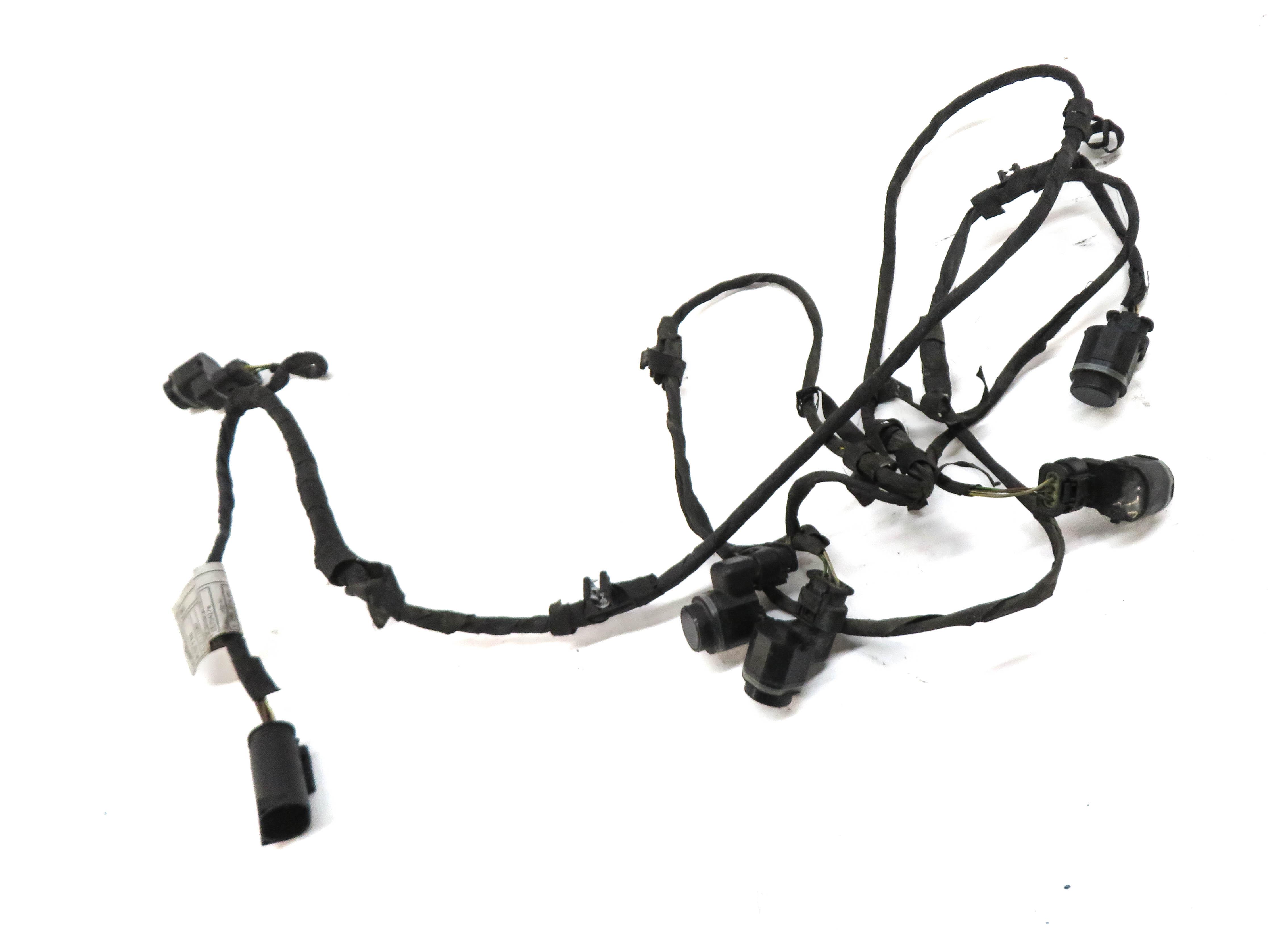 2012 BMW 740Li (F01) FRONT PARK ASSIST PDC SENSOR SET/5 (GREY) W/ WIRE HARNESS — exact item pictured