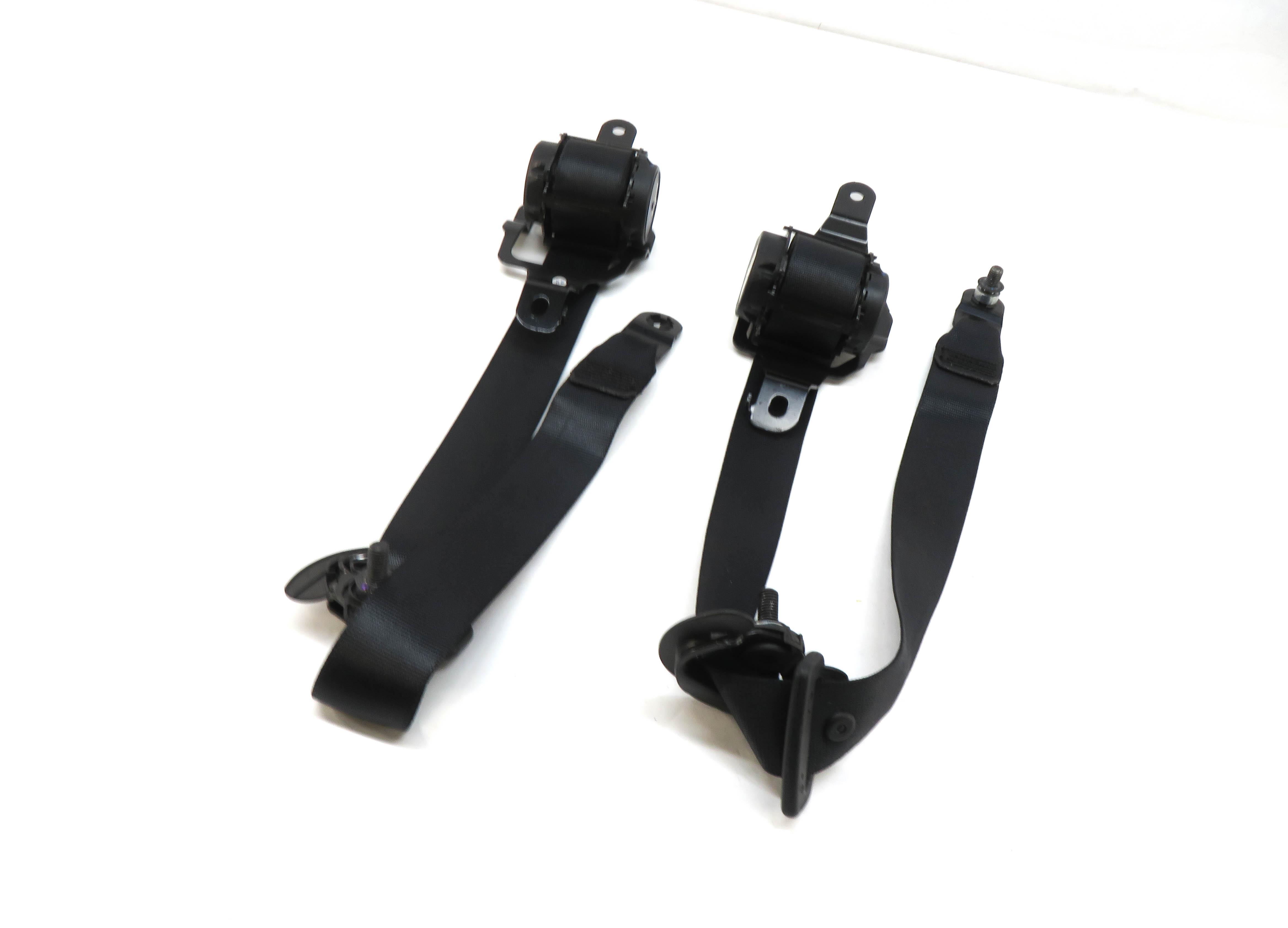 2015 BMW X5 (F15) LEFT & RIGHT REAR 2nd ROW SEAT SEATBELT RETRACTOR SET (BLACK) — exact item pictured