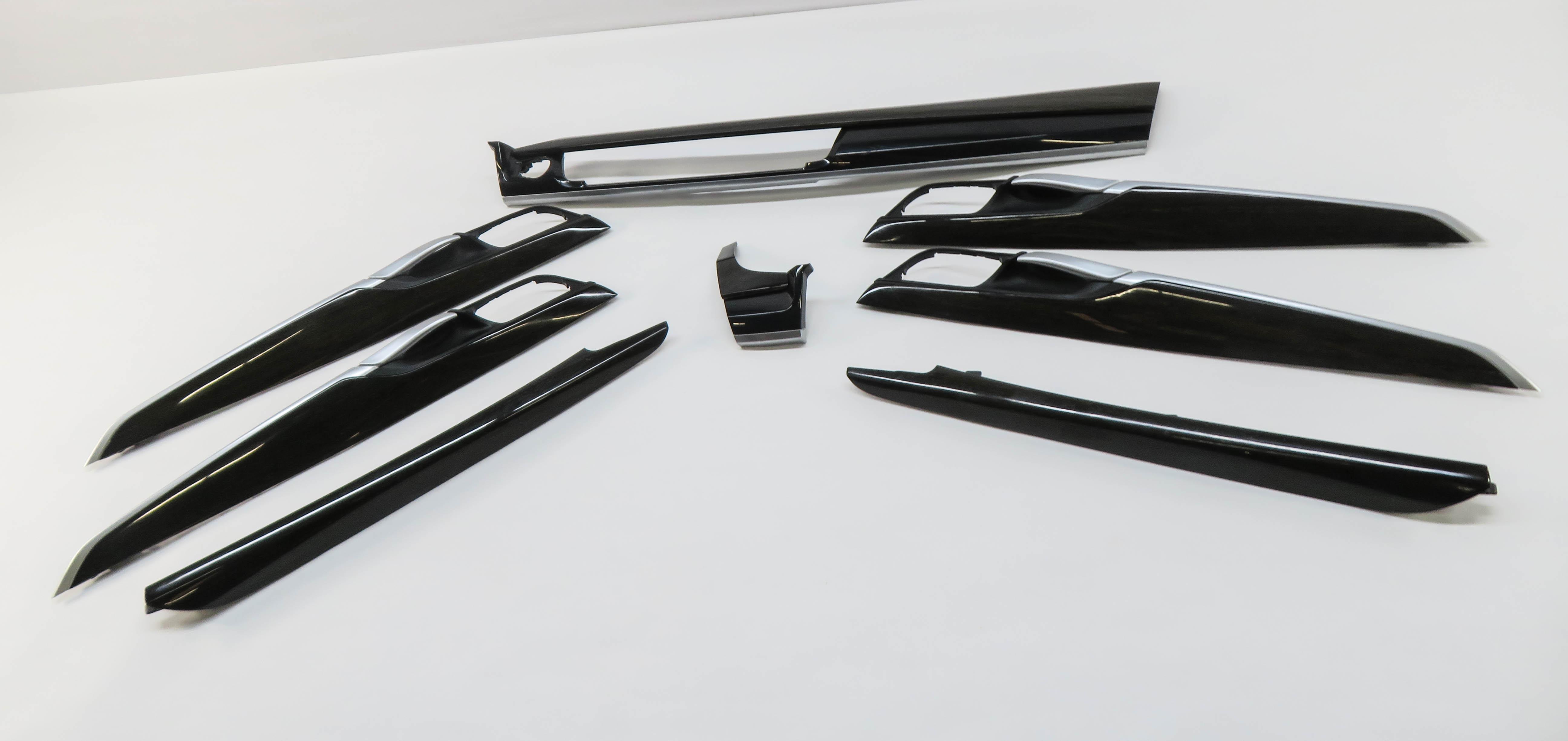 2015 BMW X5 (F15) DASH DOOR CONSOLE INTERIOR WOOD GRAIN TRIM SET (FINE OAK WOOD) — exact item pictured