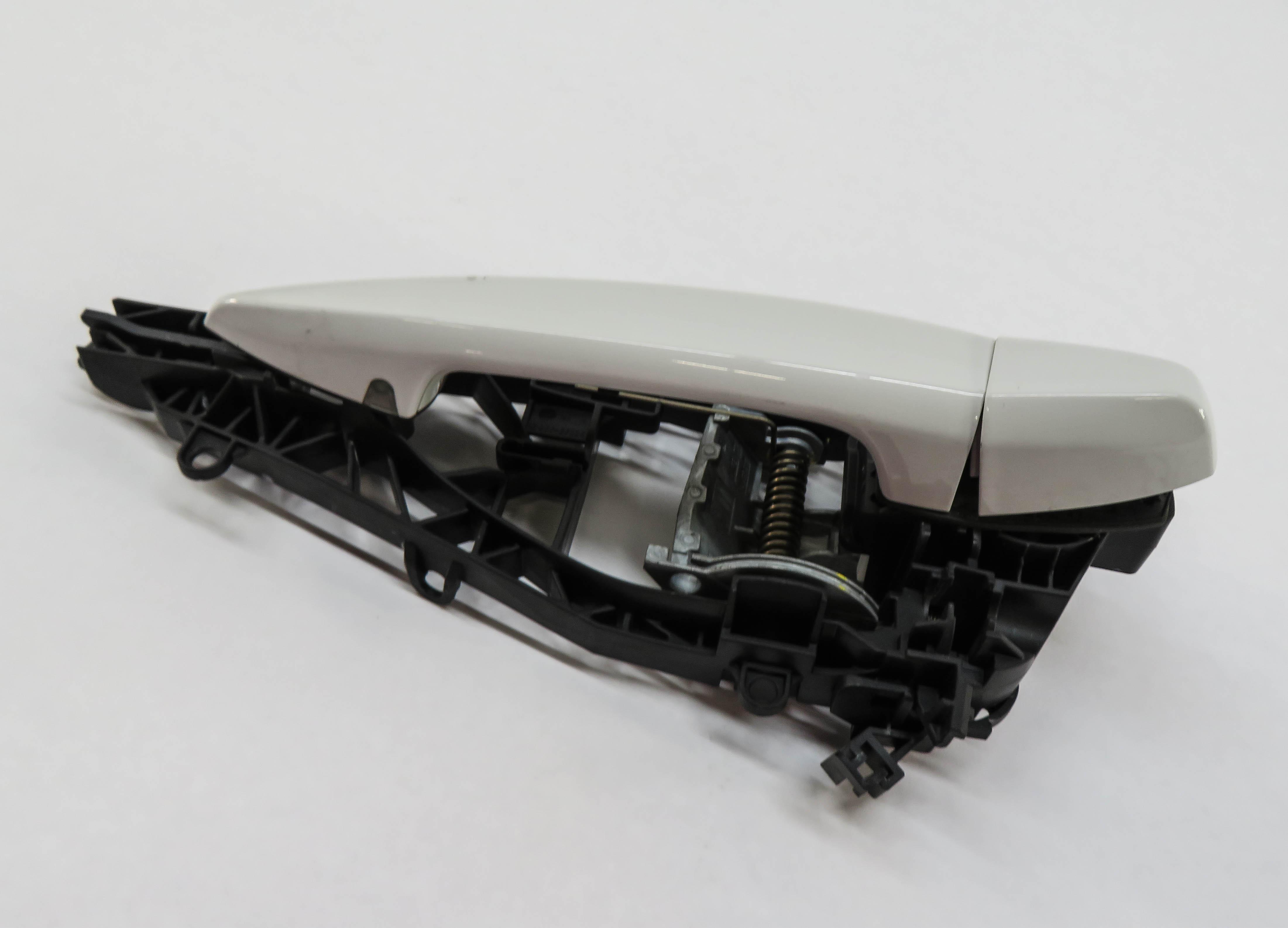 2014-2021 BMW X5 X6 (F15 F16) LEFT REAR EXTERIOR DOOR HANDLE (ALPINE WHITE 300) — exact item pictured