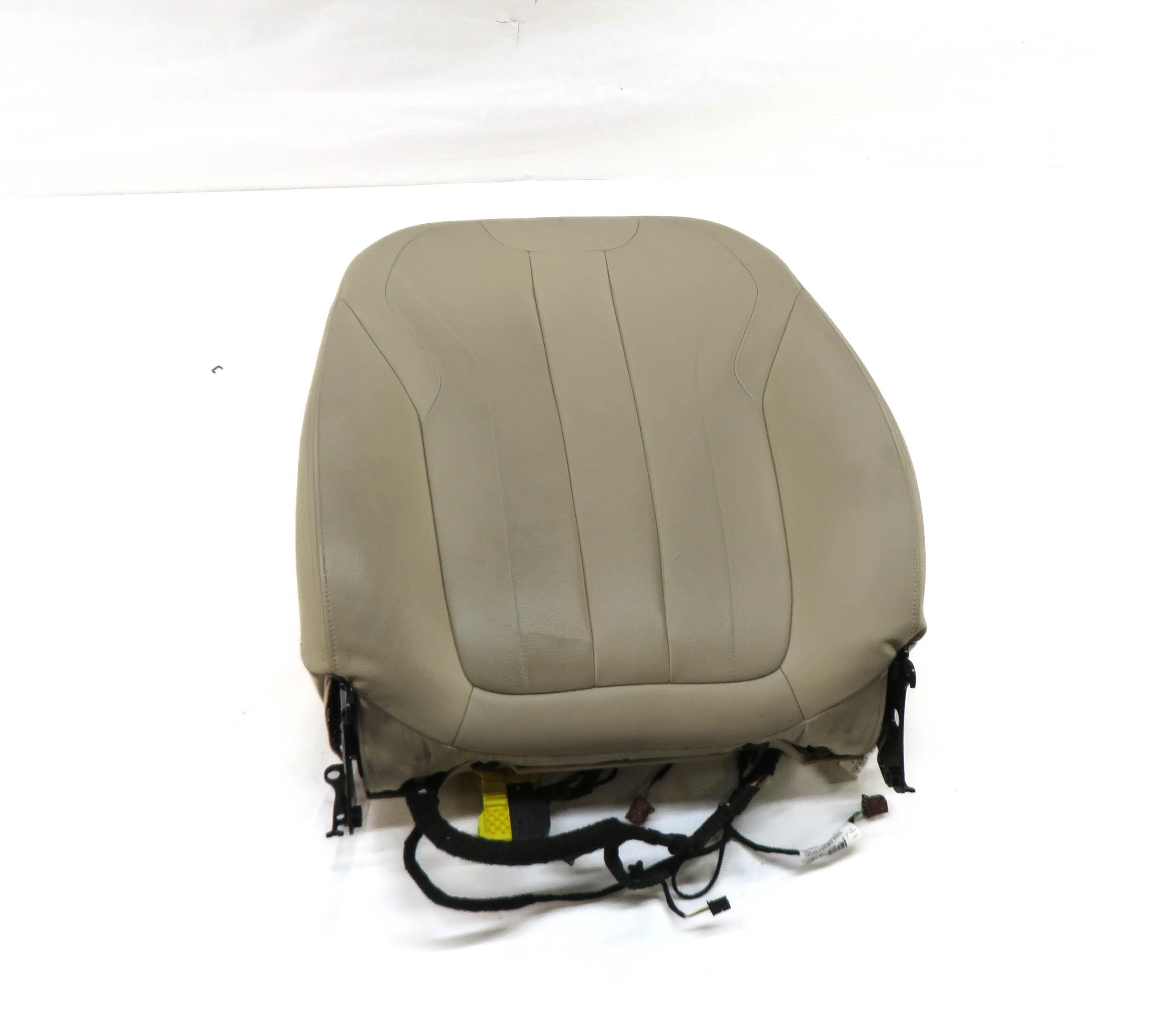 2016 BMW X5 (F15) RIGHT FRONT PASSENGER UPPER TOP HEATED SEAT CUSHION (BEIGE) — exact item pictured