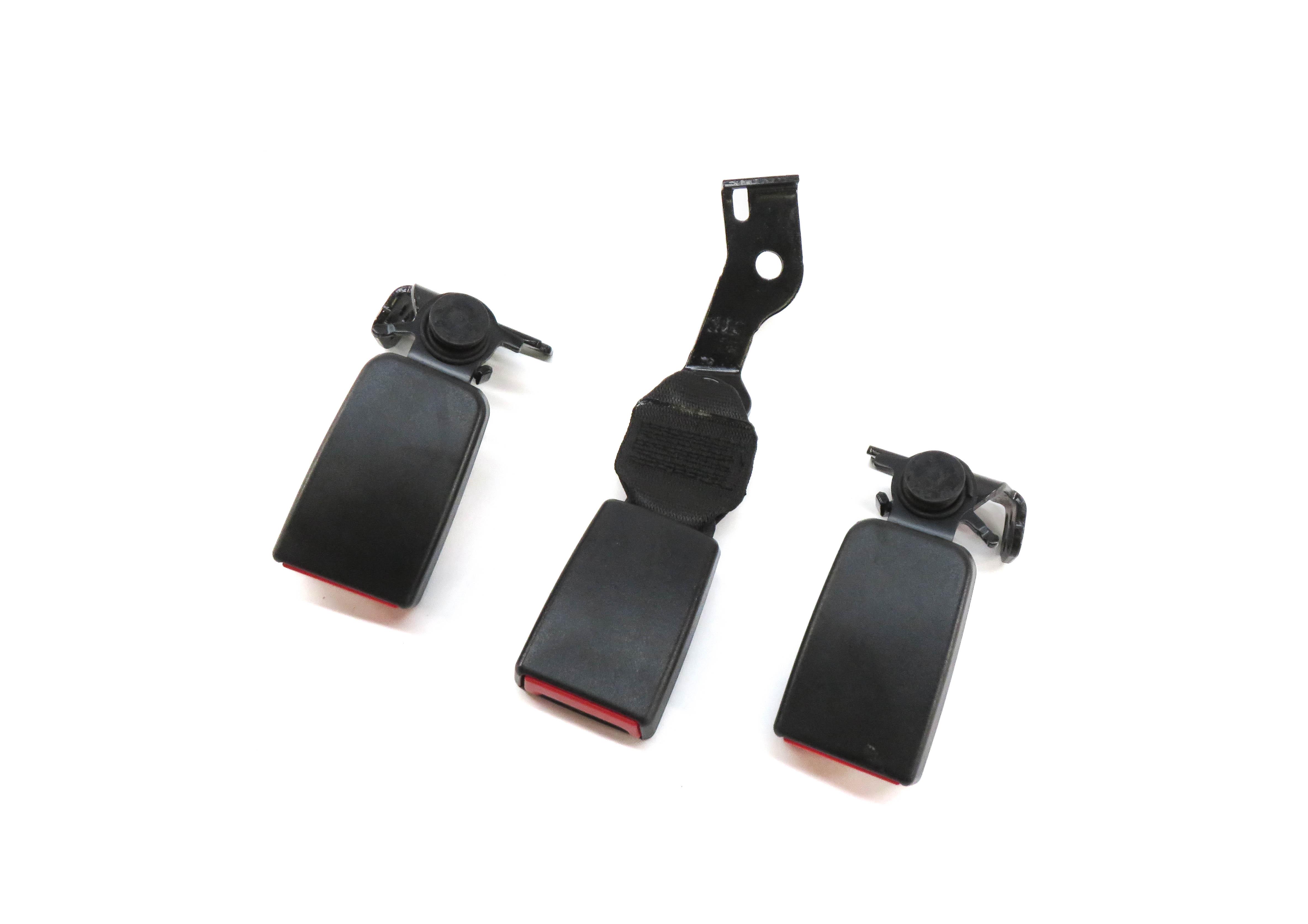 2010 MERCEDES E350 (W212) REAR SEAT SEATBELT BUCKLE RECEIVER SET-3 (BLACK) — exact item pictured