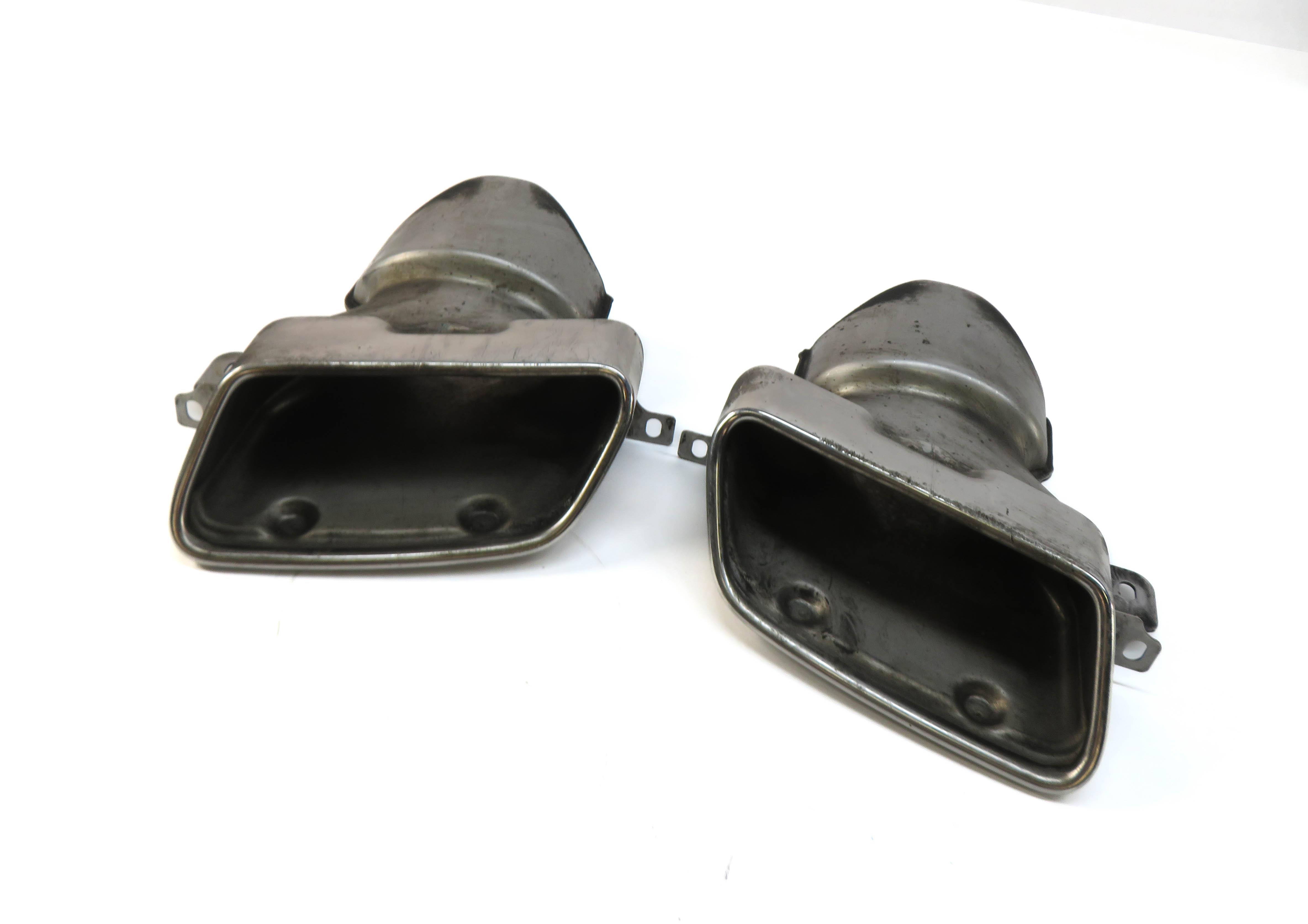 08-12 MERCEDES C300 C350 E350 (W204 W212) LEFT & RIGHT MUFFLER EXHAUST TIP SET-2 — exact item pictured