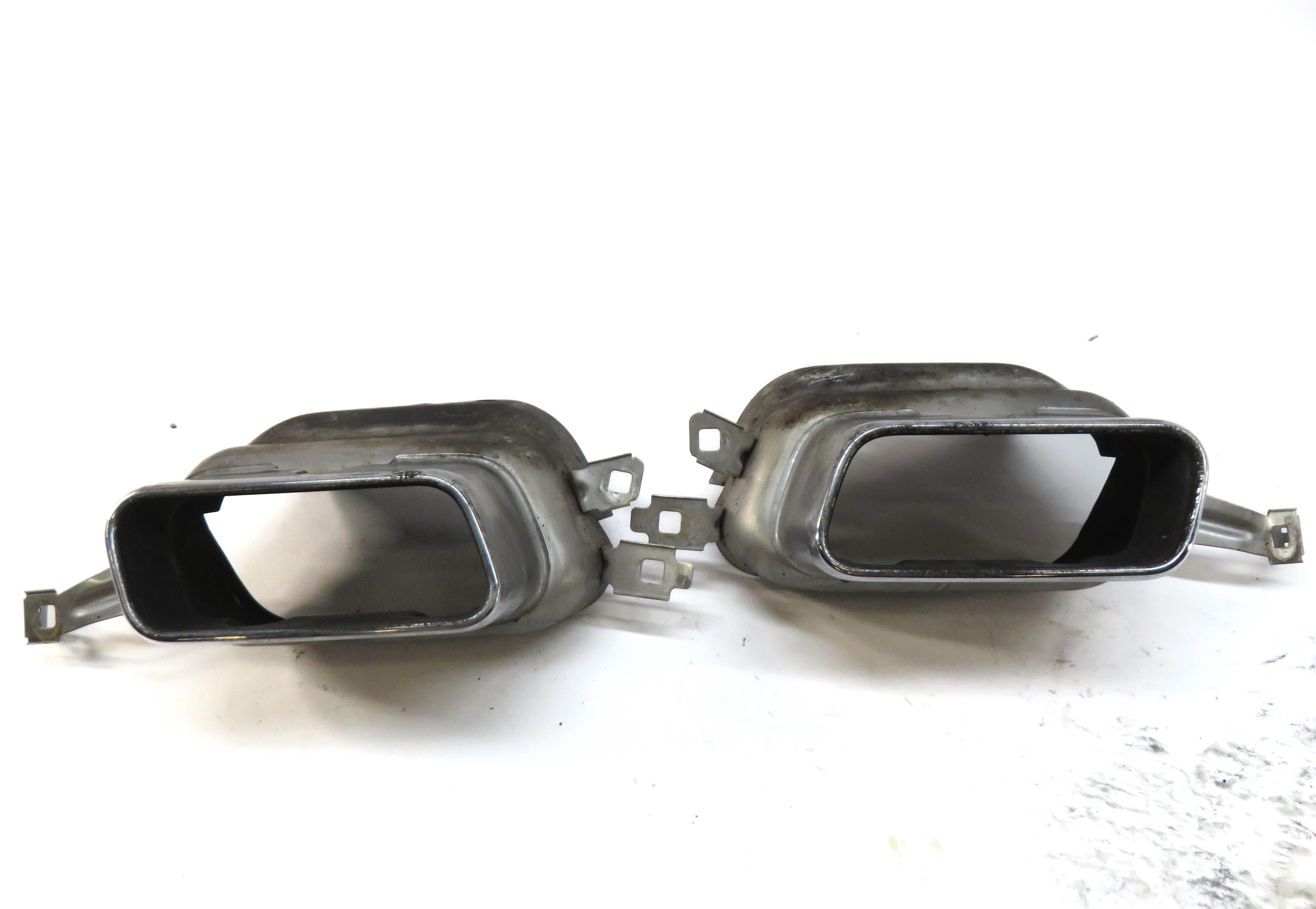 2013-2015 BMW 750i (F01 F02) LEFT & RIGHT REAR EXHAUST TIP SET-2 — exact item pictured