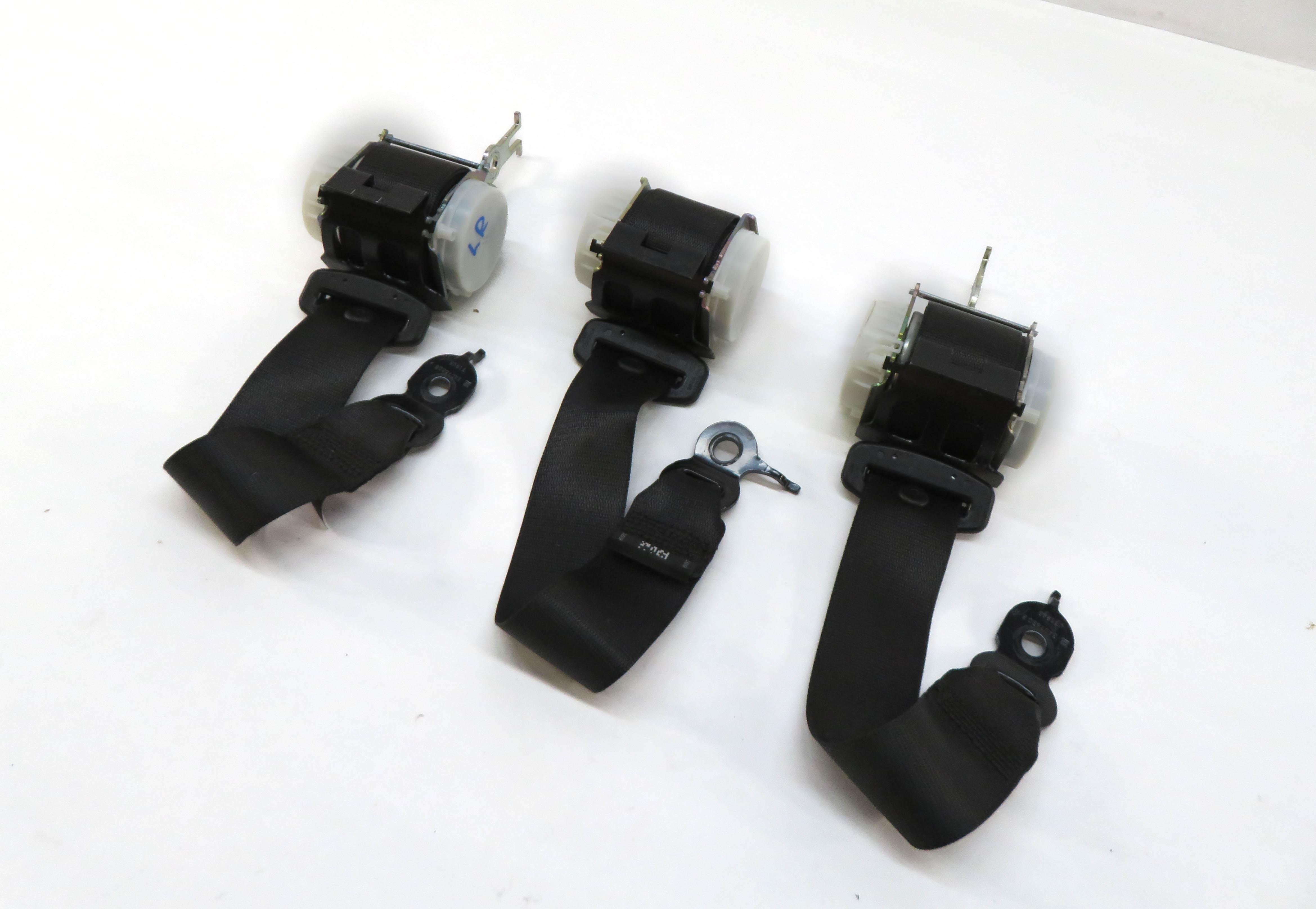 2013 BMW 750i (F01) REAR SEAT SEATBELT BUCKLE RETRACTOR SET-3 (BLACK) — exact item pictured