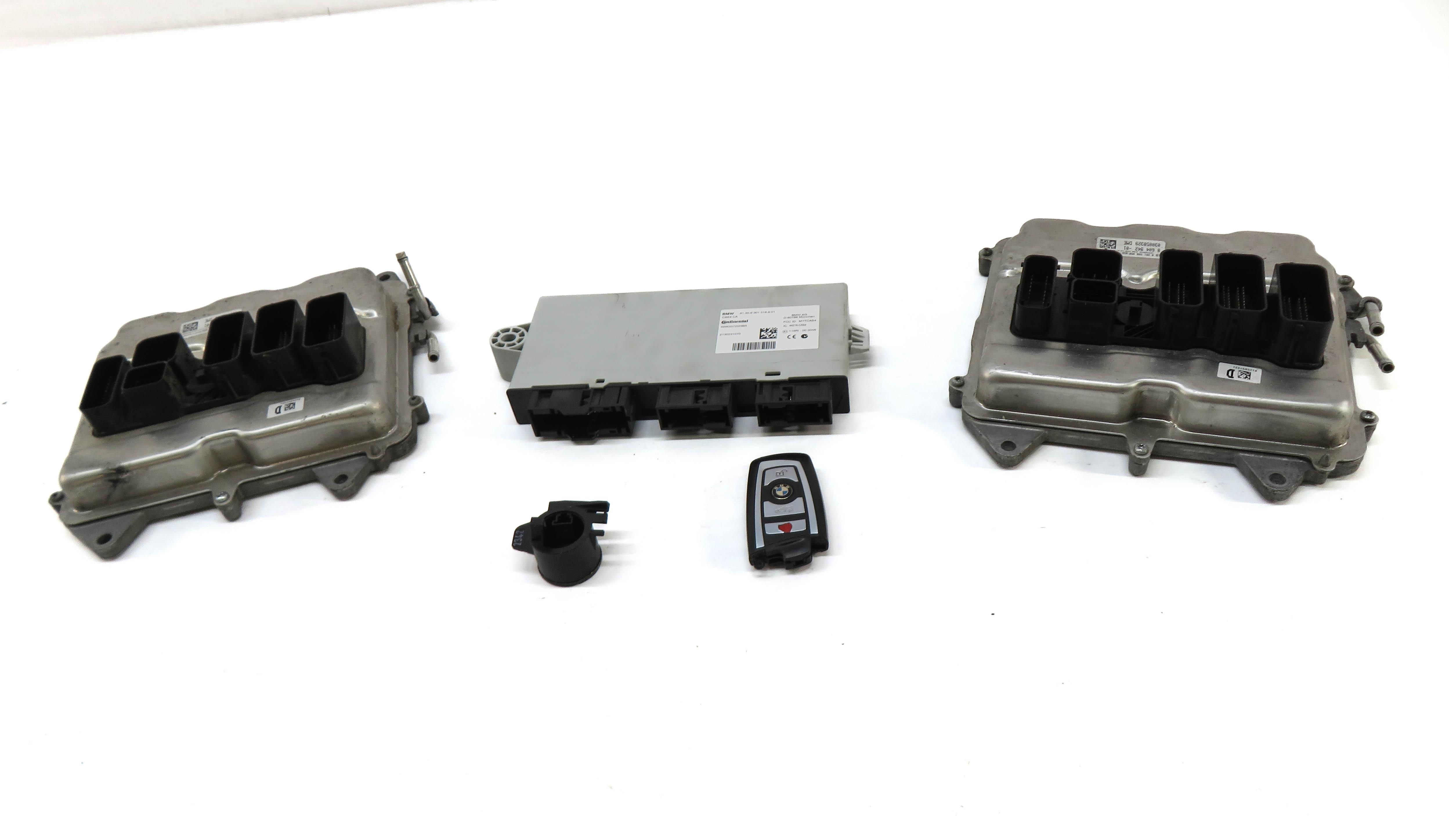 2013 BMW 750i (F01) 4.4L N63 TURBO ENGINE CAS4 DME IMMOBILIZER MODULE KEY SET — exact item pictured