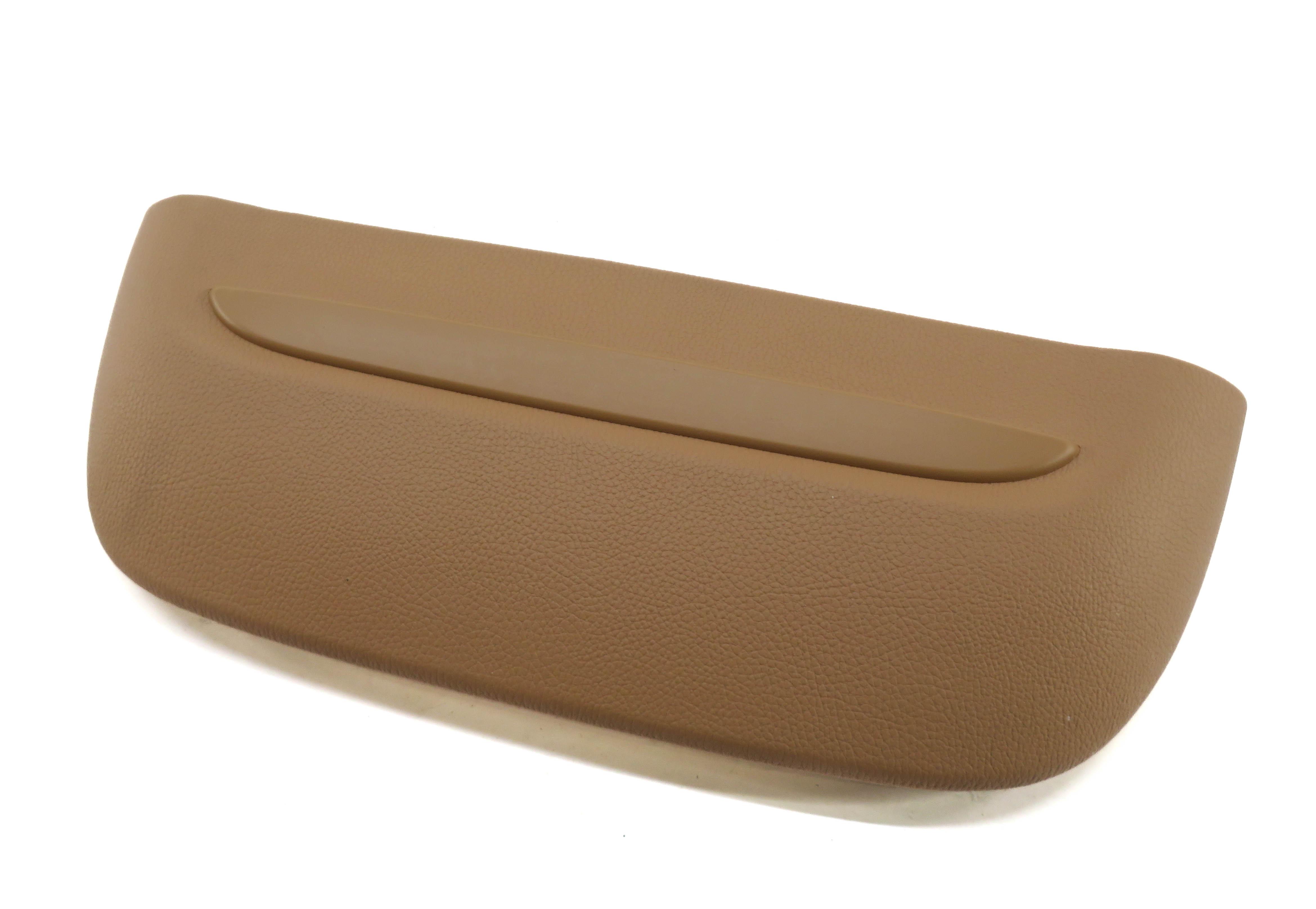 2013 BMW 750i (F01) LEFT FRONT DRIVER SEAT BACK PANEL TRIM (SADDLE BROWN) — exact item pictured