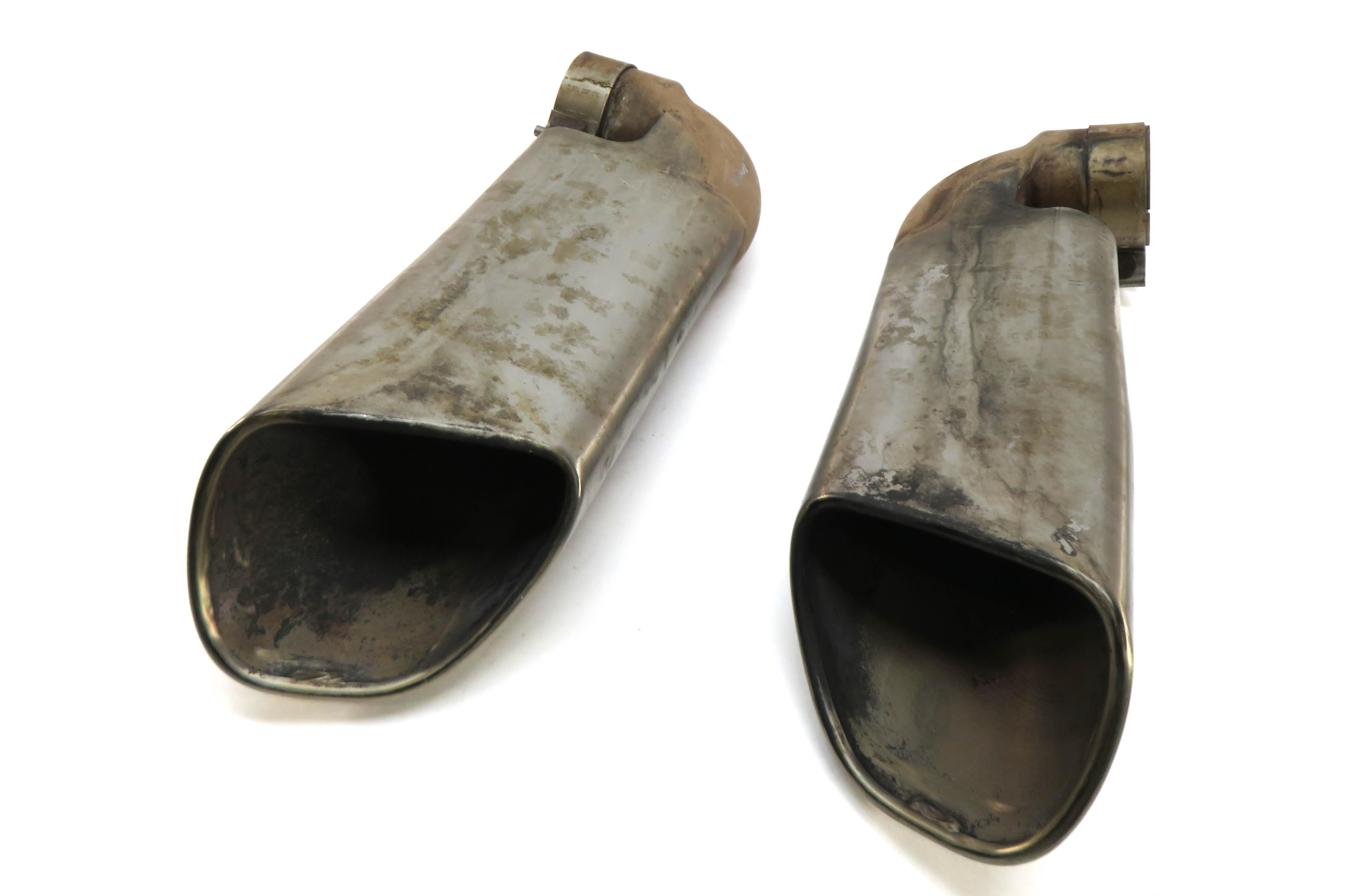 2004-2006 PORSCHE CAYENNE (955) LEFT & RIGHT MUFFLER EXHAUST TIP SET — exact item pictured