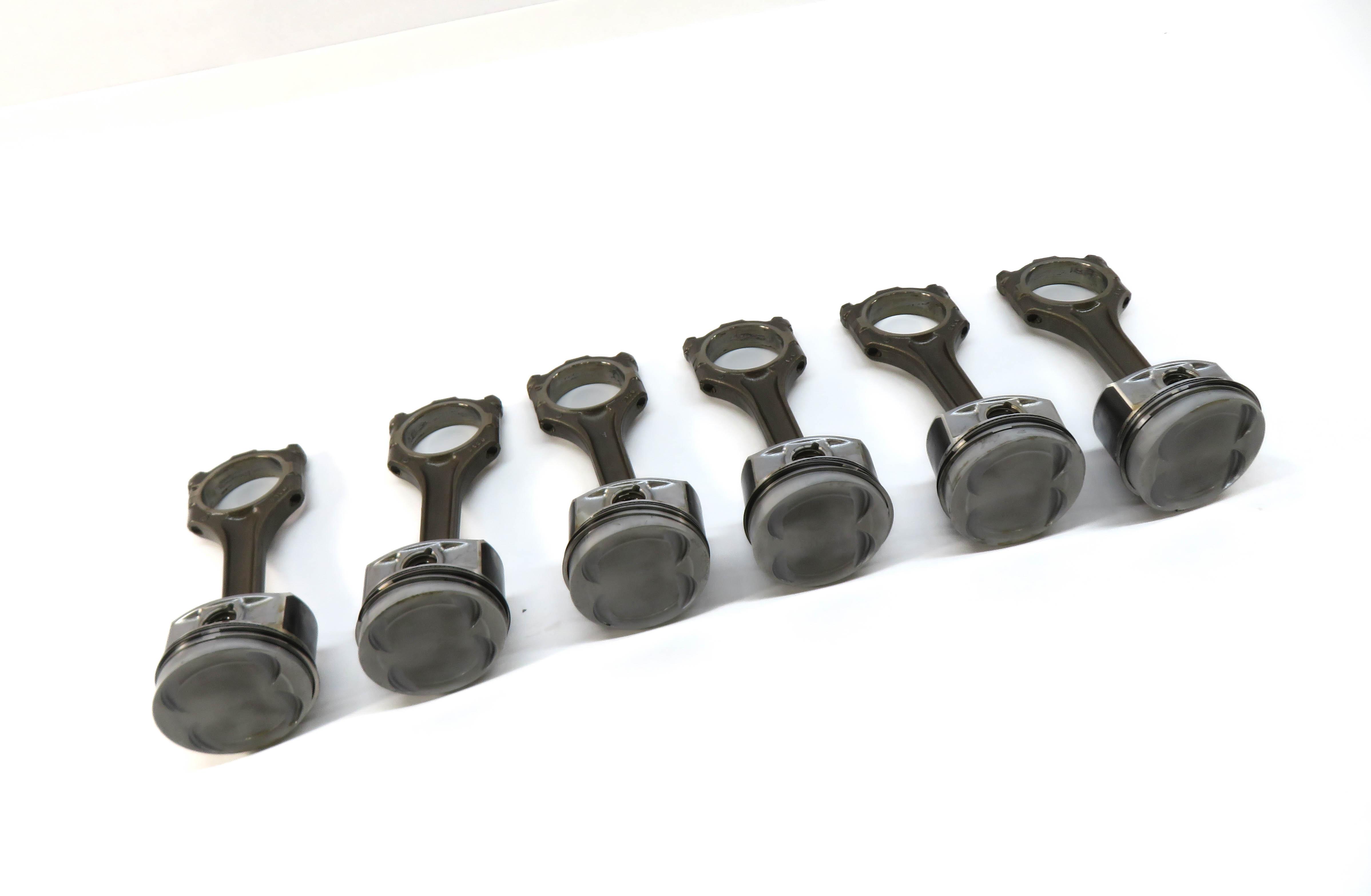 2004-2006 PORSCHE CAYENNE (955) 3.2L VR6 ENGINE PISTON w/ CONNECTING ROD SET-6 — exact item pictured