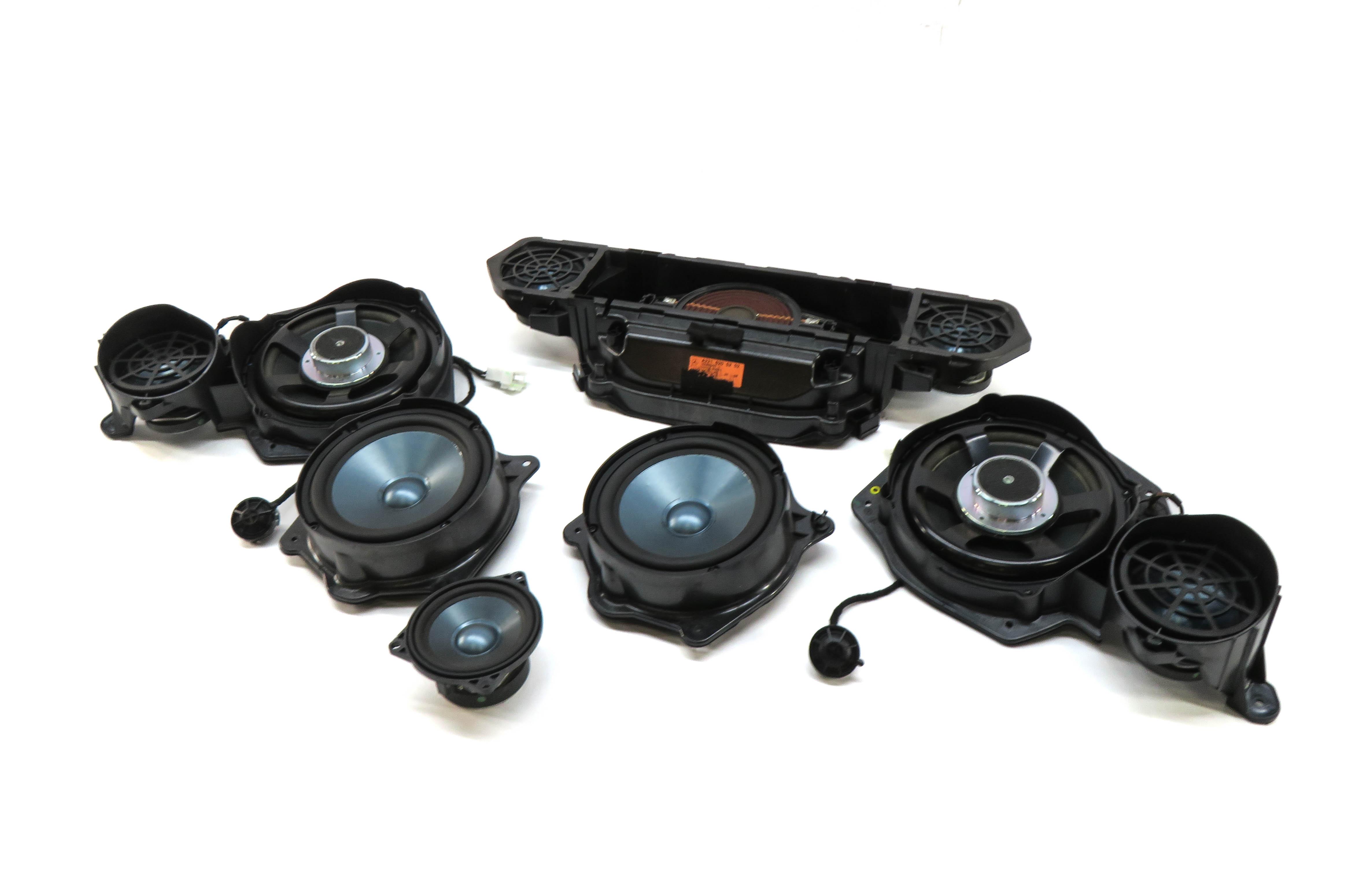 2007 MERCEDES S550 (W221) RADIO STEREO LOGIC 7 AUDIO SUB SUBWOOFER SPEAKER SET — exact item pictured