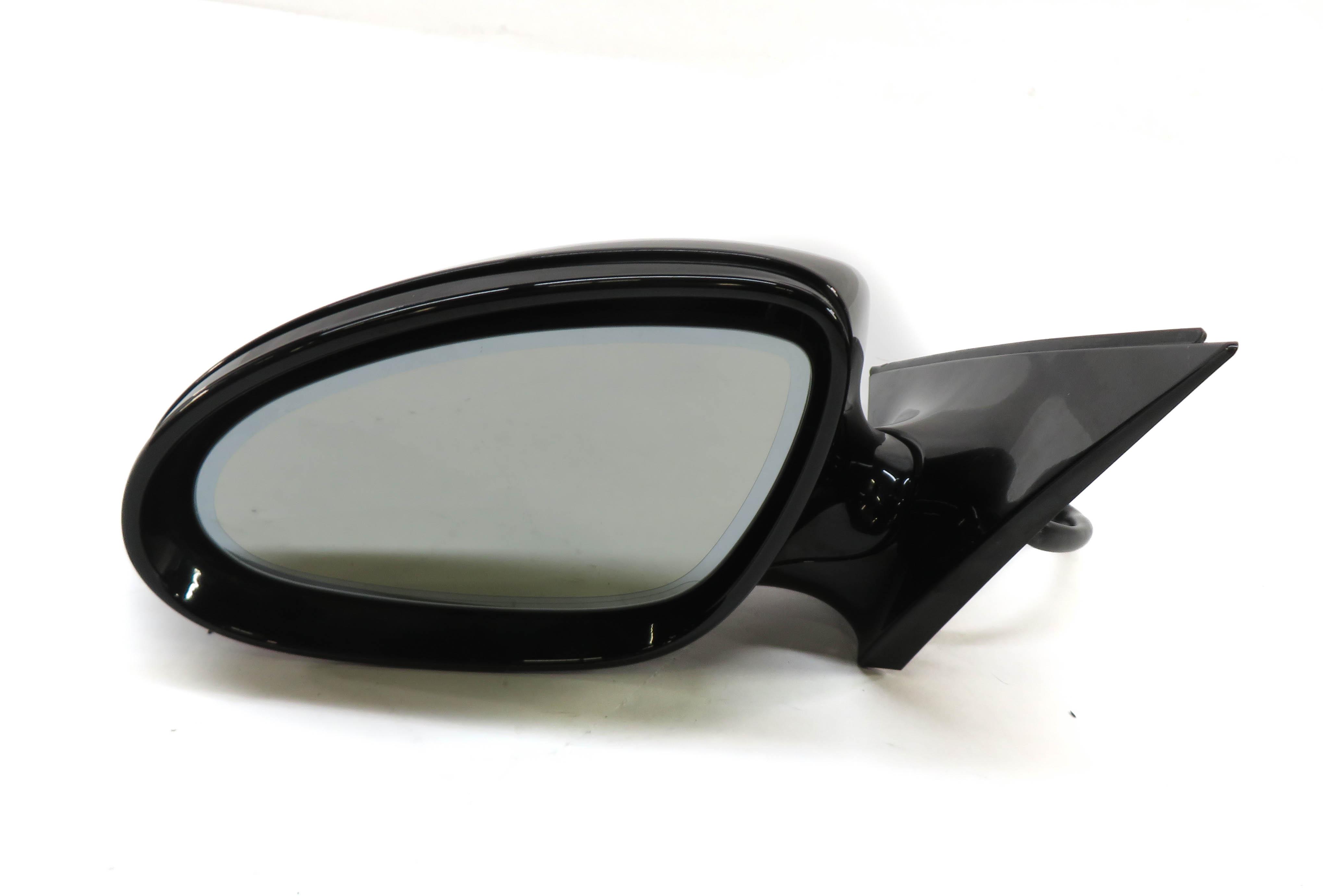 07-09 MERCEDES S450 S550 (W221) LEFT P-FOLD HEAT MEM AUTODIM DOOR MIRROR (BLACK) — exact item pictured