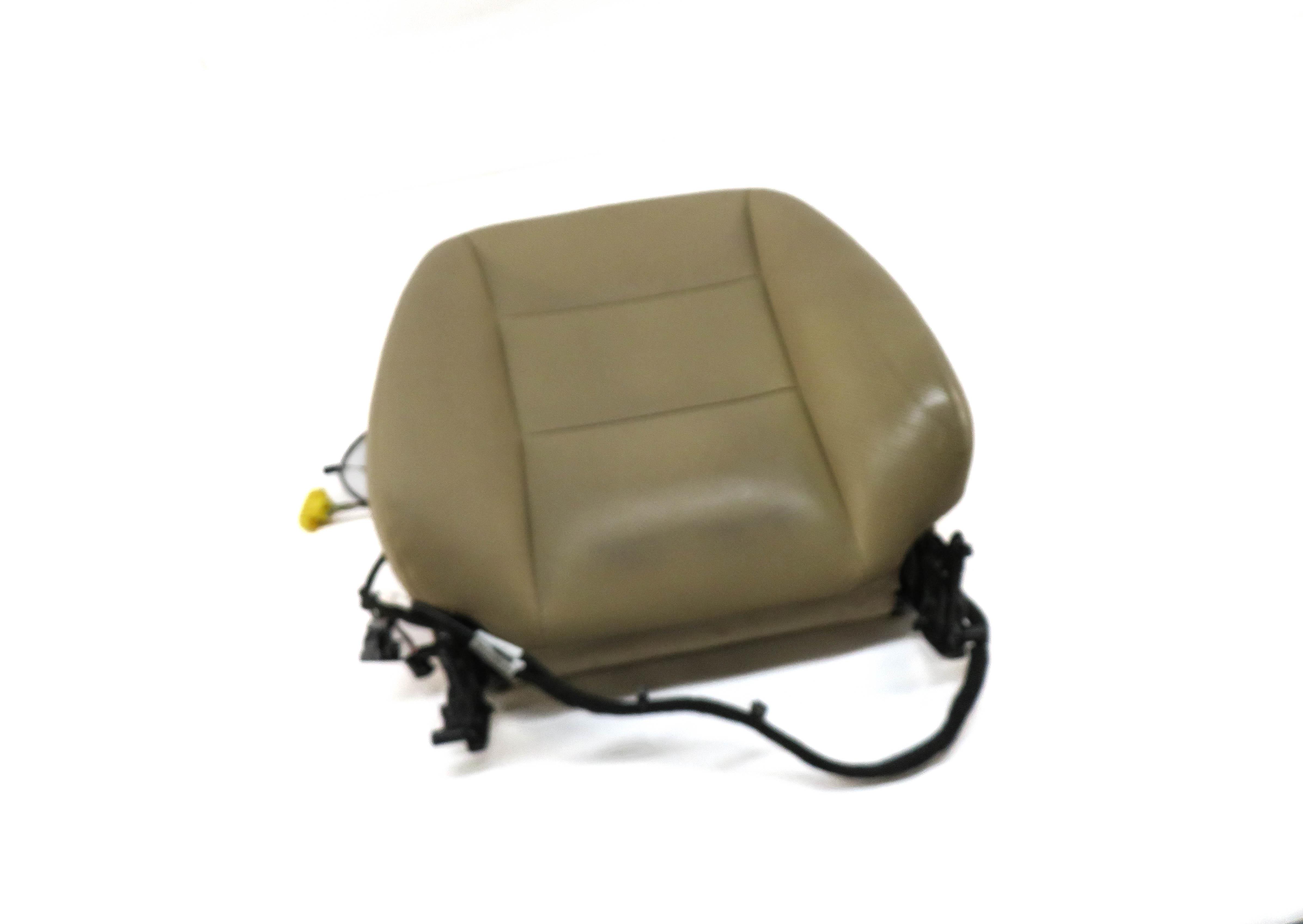 2010 MERCEDES S400 (W221) LEFT DRIVER UPPER TOP HEATED SEAT CUSHION (BROWN 214A) — exact item pictured