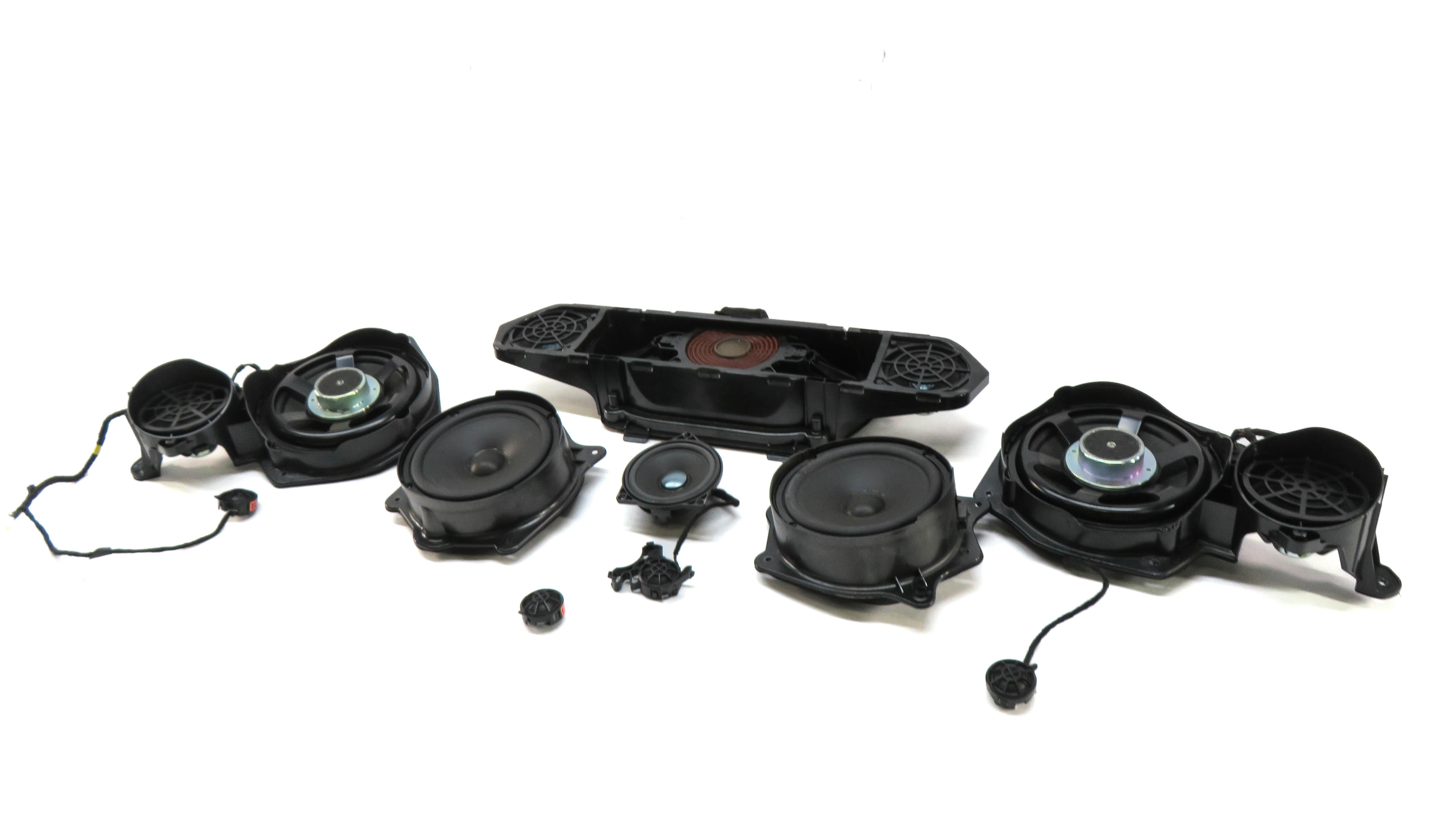2010 MERCEDES S400 (W221) STEREO LOGIC-7 AUDIO SUBWOOFER TWEETER SPEAKER SET — exact item pictured