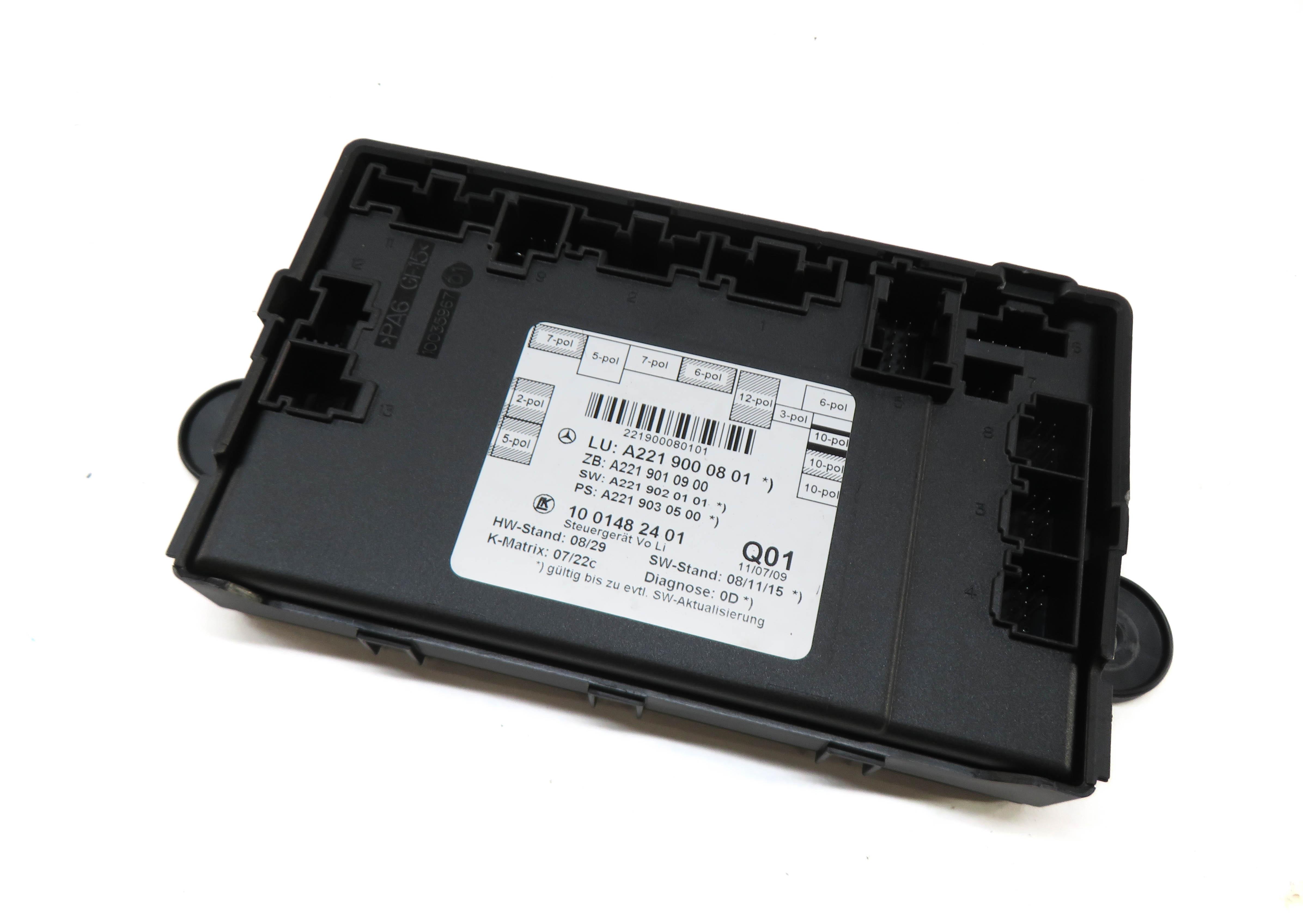 10-13 MERCEDES S-CLASS (W221) FRONT LEFT DRIVER DOOR CONTROL MODULE — exact item pictured