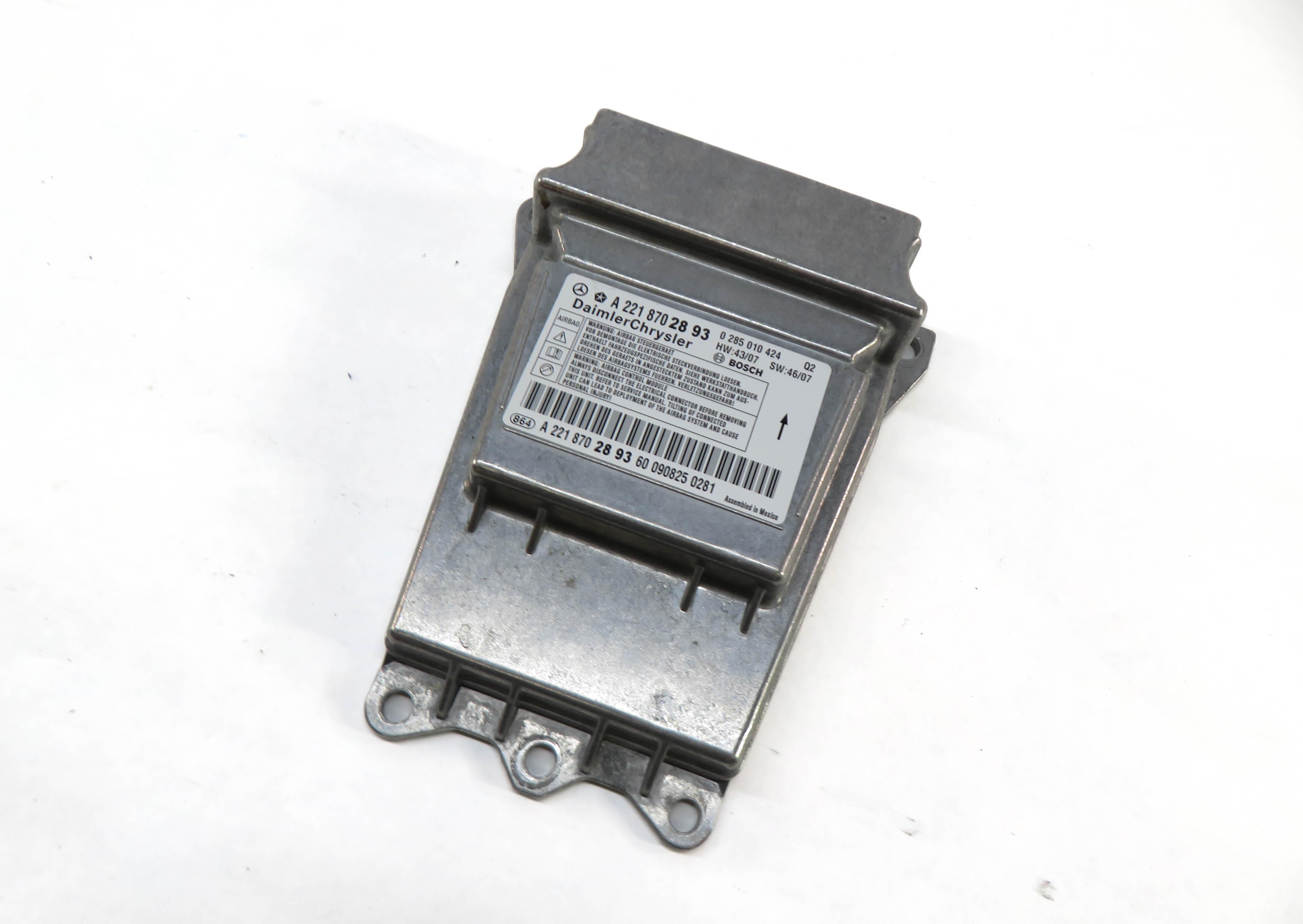 2010-2013 MERCEDES BENZ S400 (W221) HYBRID - MAIN PRIMARY SRS BAG CONTROL MODULE — exact item pictured