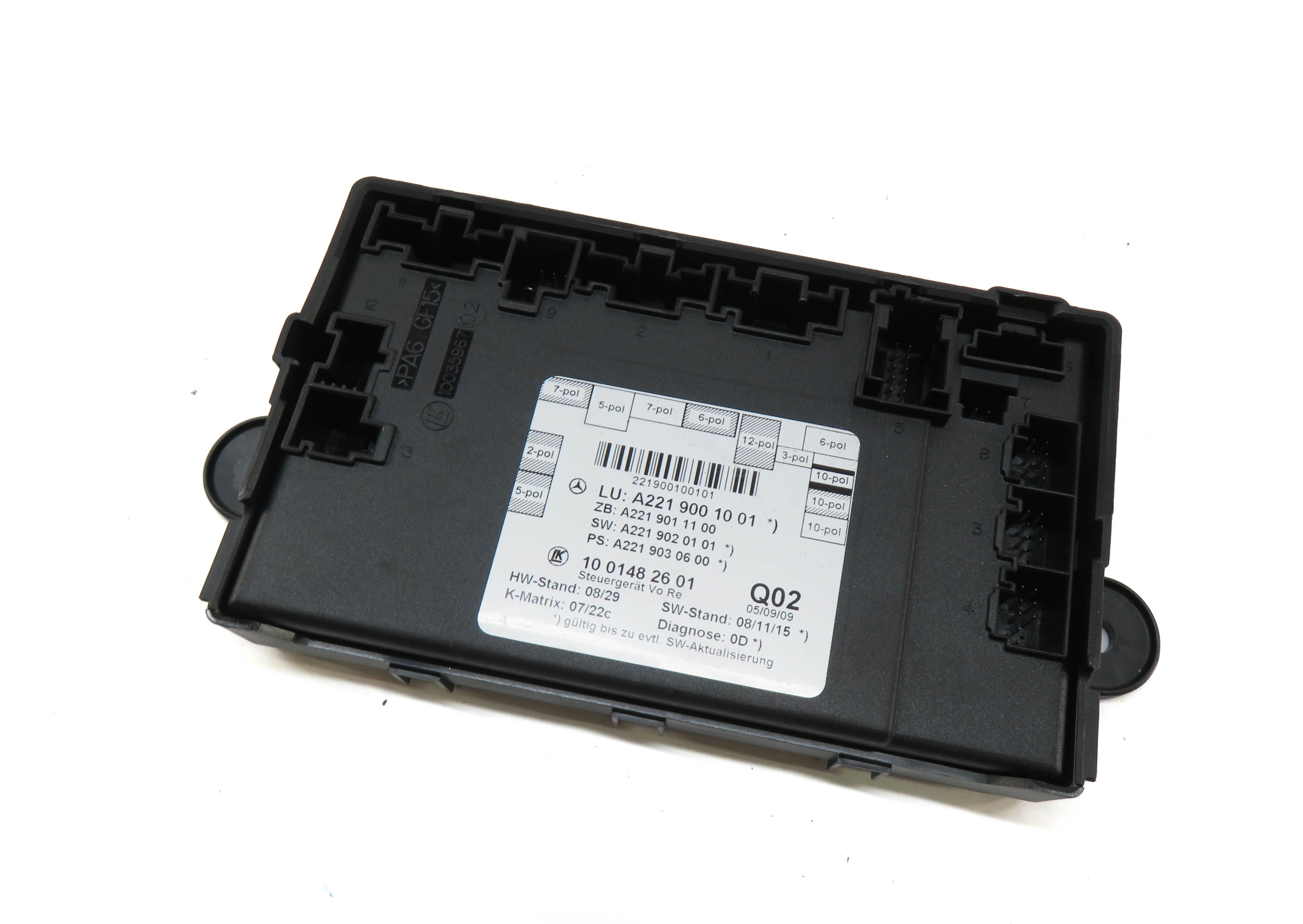 2010 MERCEDES S400 (W221) RIGHT FRONT PASSENGER DOOR CONTROL MODULE — exact item pictured