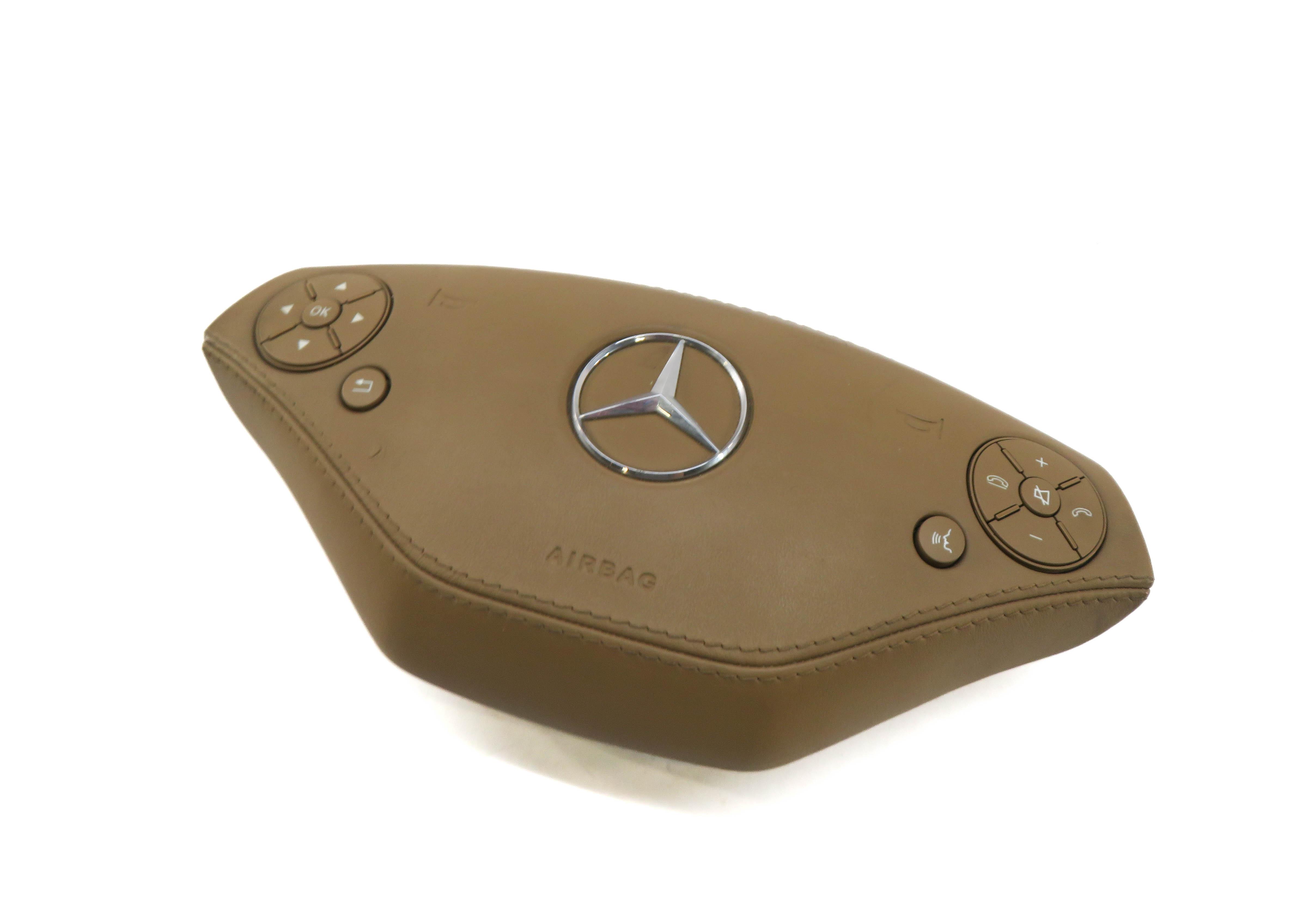 2010 MERCEDES BENZ S-CLASS (W221) STEERING WHEEL AIRBAG AIR BAG (BROWN) — exact item pictured
