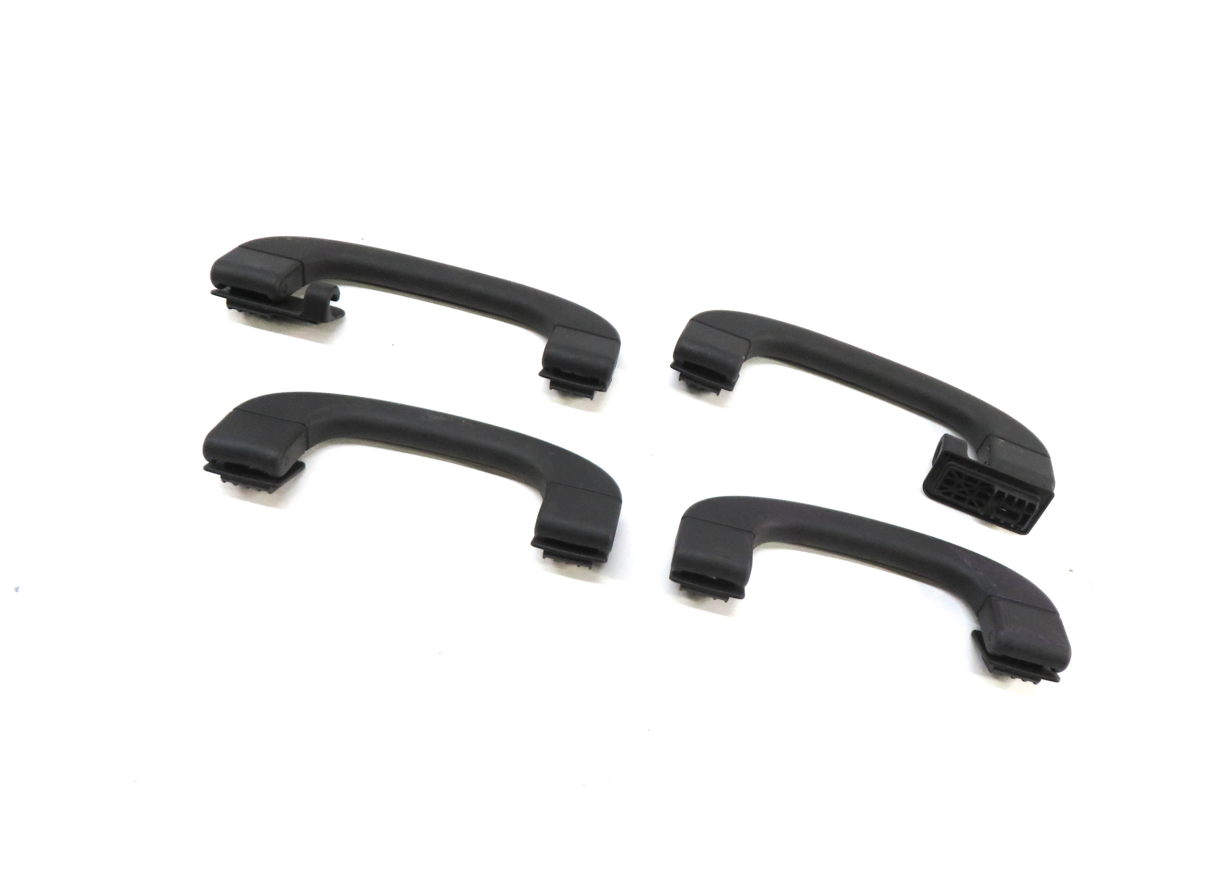 2007 BMW X5 (E70) FRONT & REAR ROOF GRAB HANDLE SET (BLACK) — exact item pictured