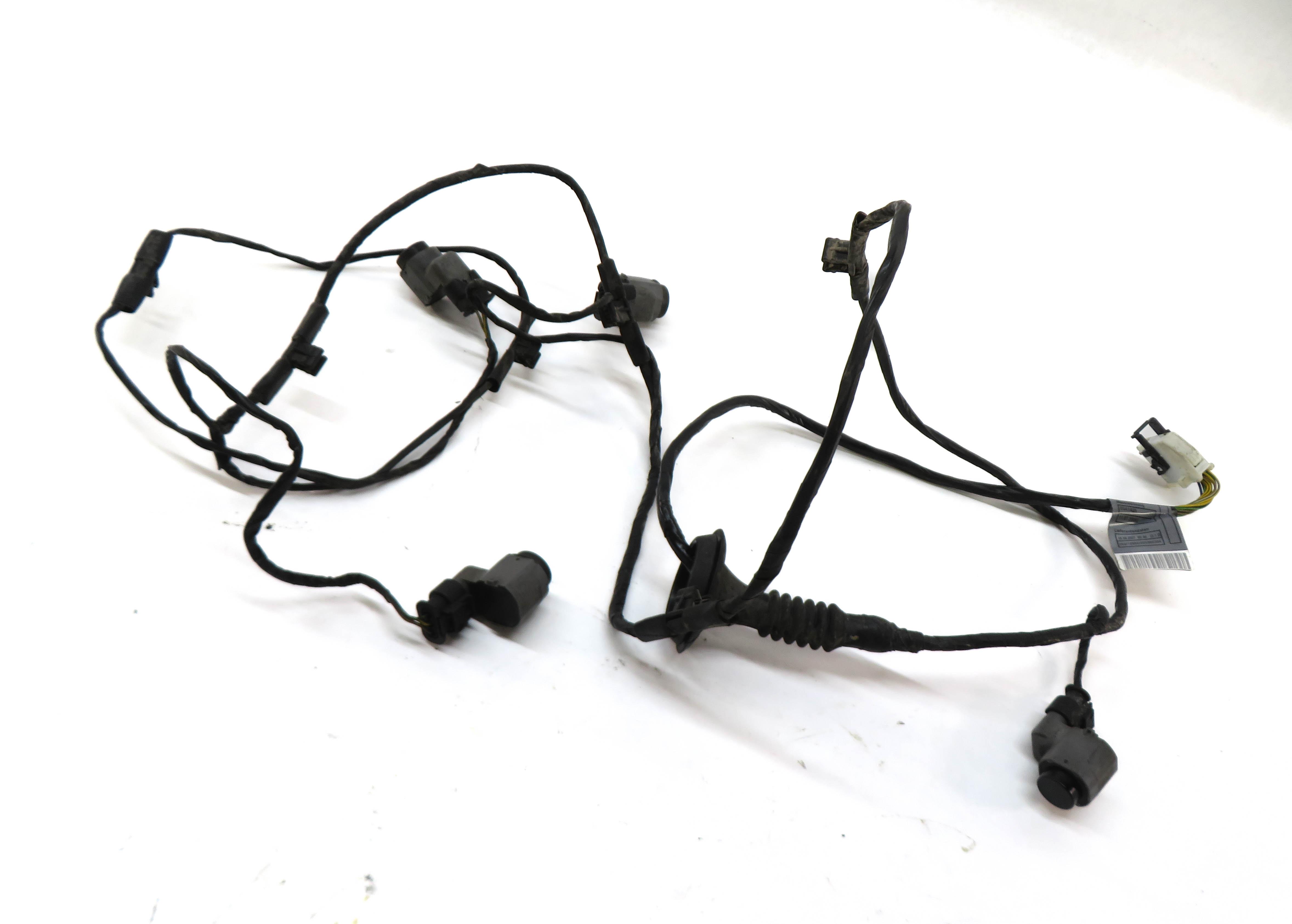 2007 BMW X5 (E70) REAR PDC PARK DISTANCE SENSOR SET w/ HARNESS (BLACK) — exact item pictured