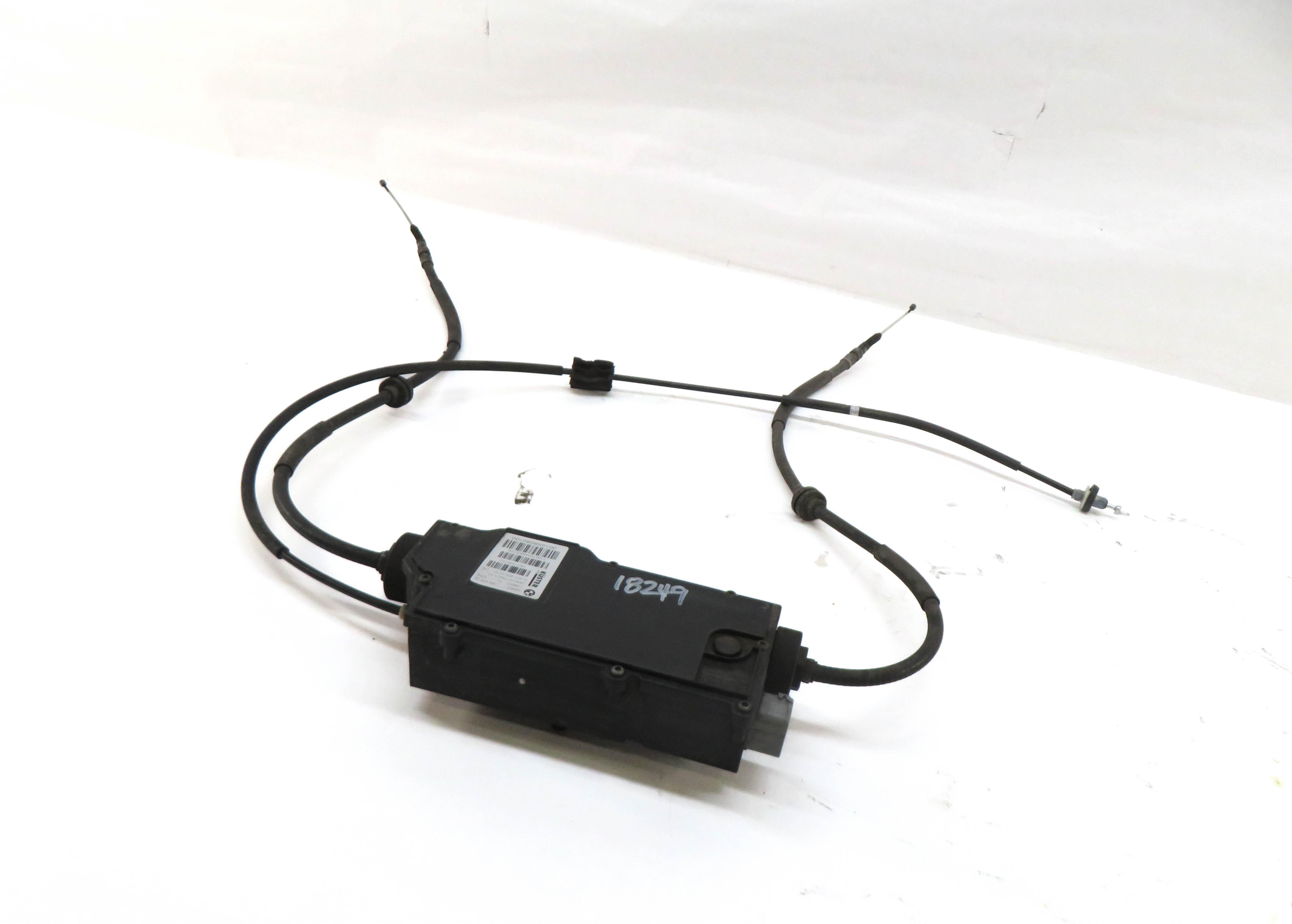 2007 BMW X5 (E70) EMERGENCY ELECTRONIC PARKING BRAKE ACTUATOR MOTOR w/ CABLES — exact item pictured
