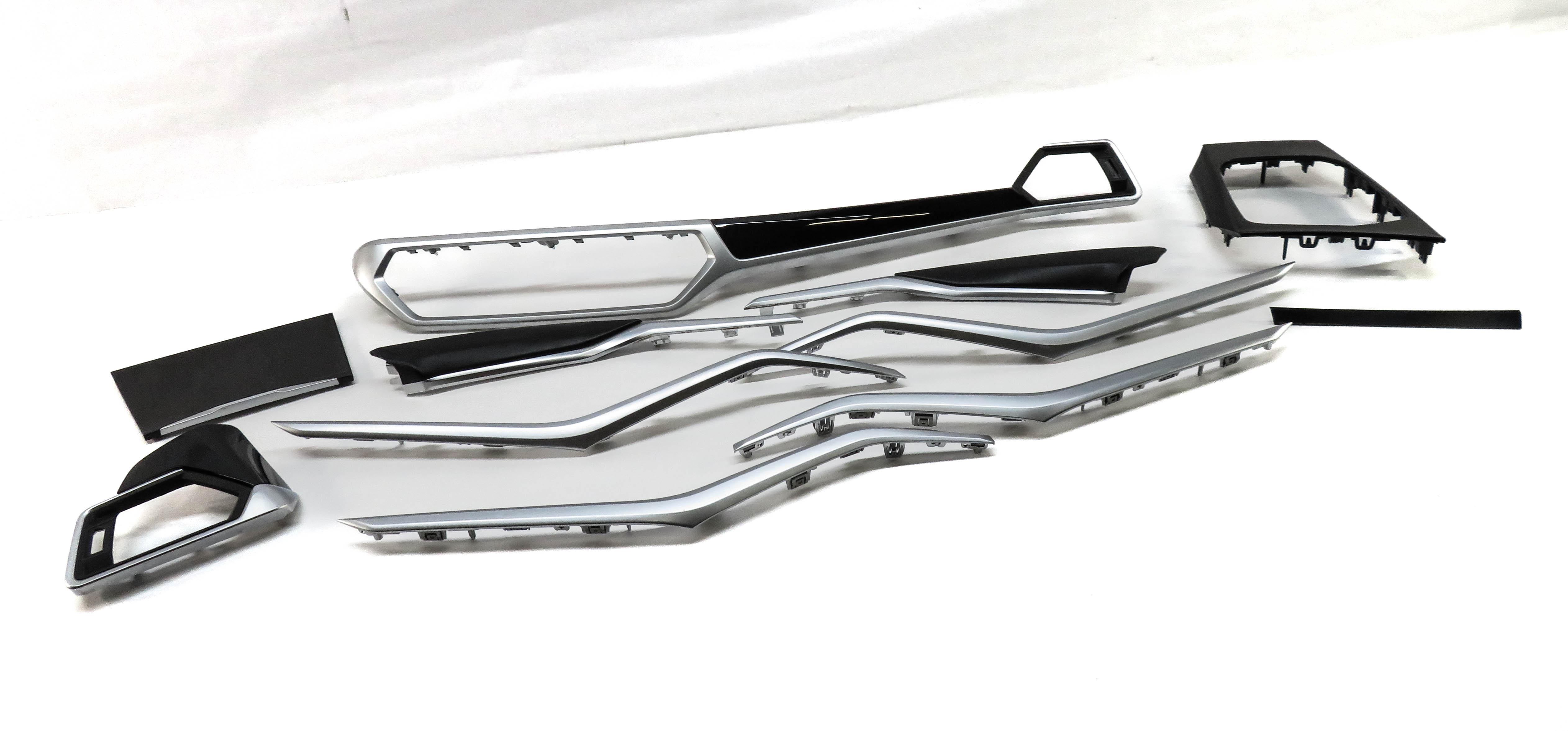 2019 BMW 330i (G20) DASH DOOR CONSOLE INTERIOR TRIM PANEL SET (GLOSS BLACK) — exact item pictured