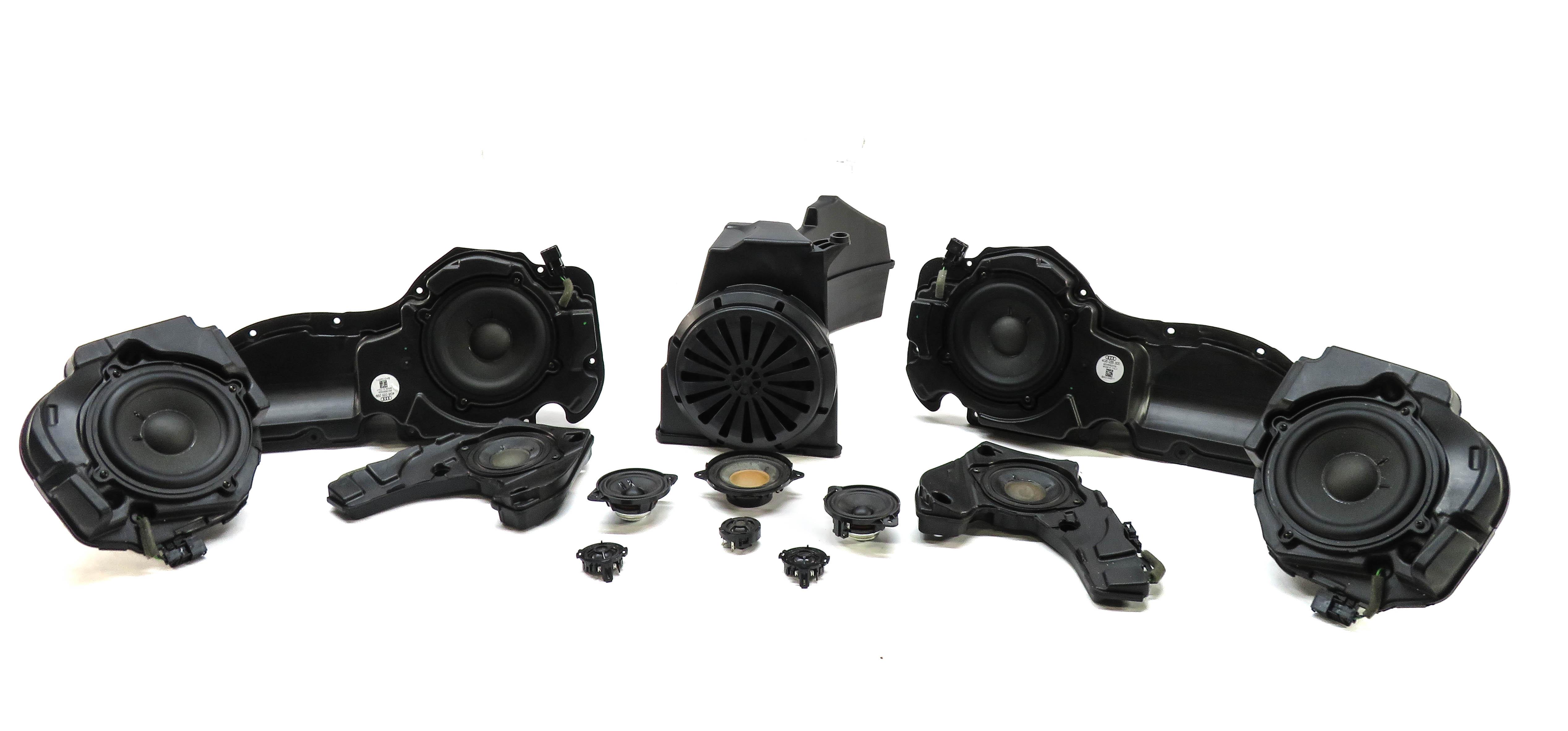 2012 AUDI A7 (C7 4G8) BANG & OLUFSEN AUDIO SUB SUBWOOFER TWEETER SPEAKER SET — exact item pictured