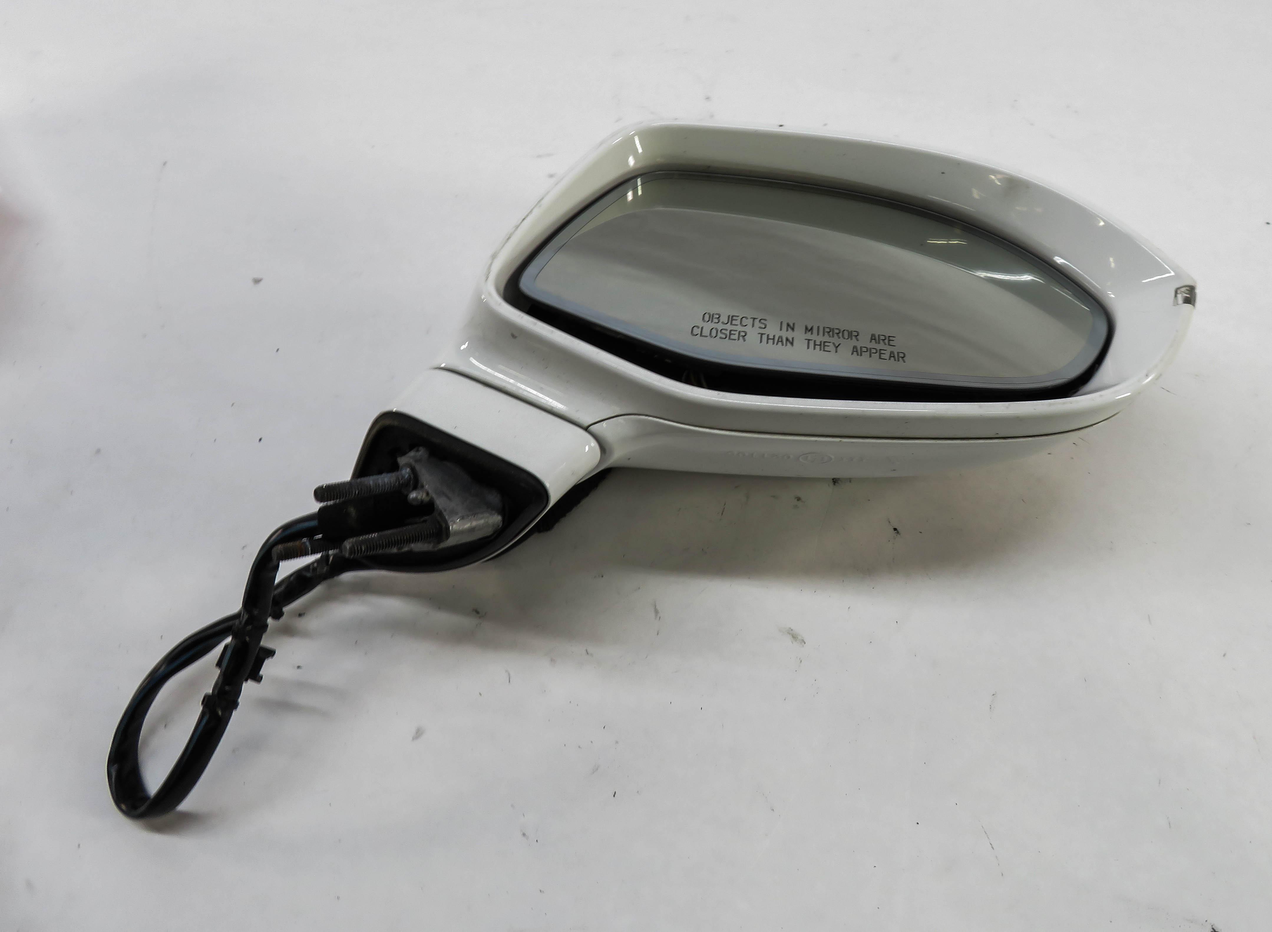 12-18 AUDI A7 (C7 4G8) RIGHT - PFOLD BLIND SPOT LANE ASSIST DOOR MIRROR (WHITE) — exact item pictured