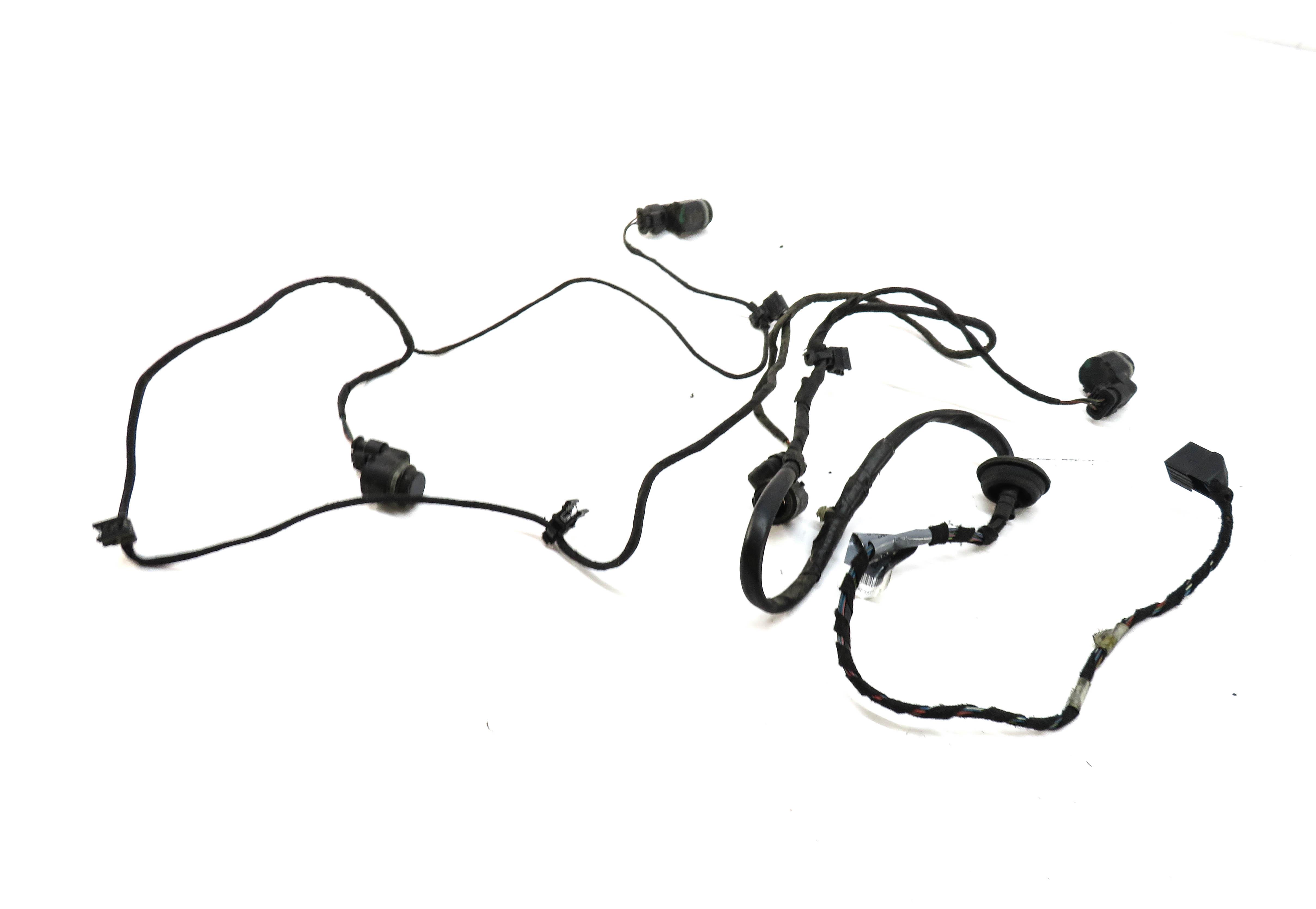 2010 AUDI A5 (B8 8T) REAR PDC PARK DISTANCE SENSOR SET w/ HARNESS (BLACK) — exact item pictured