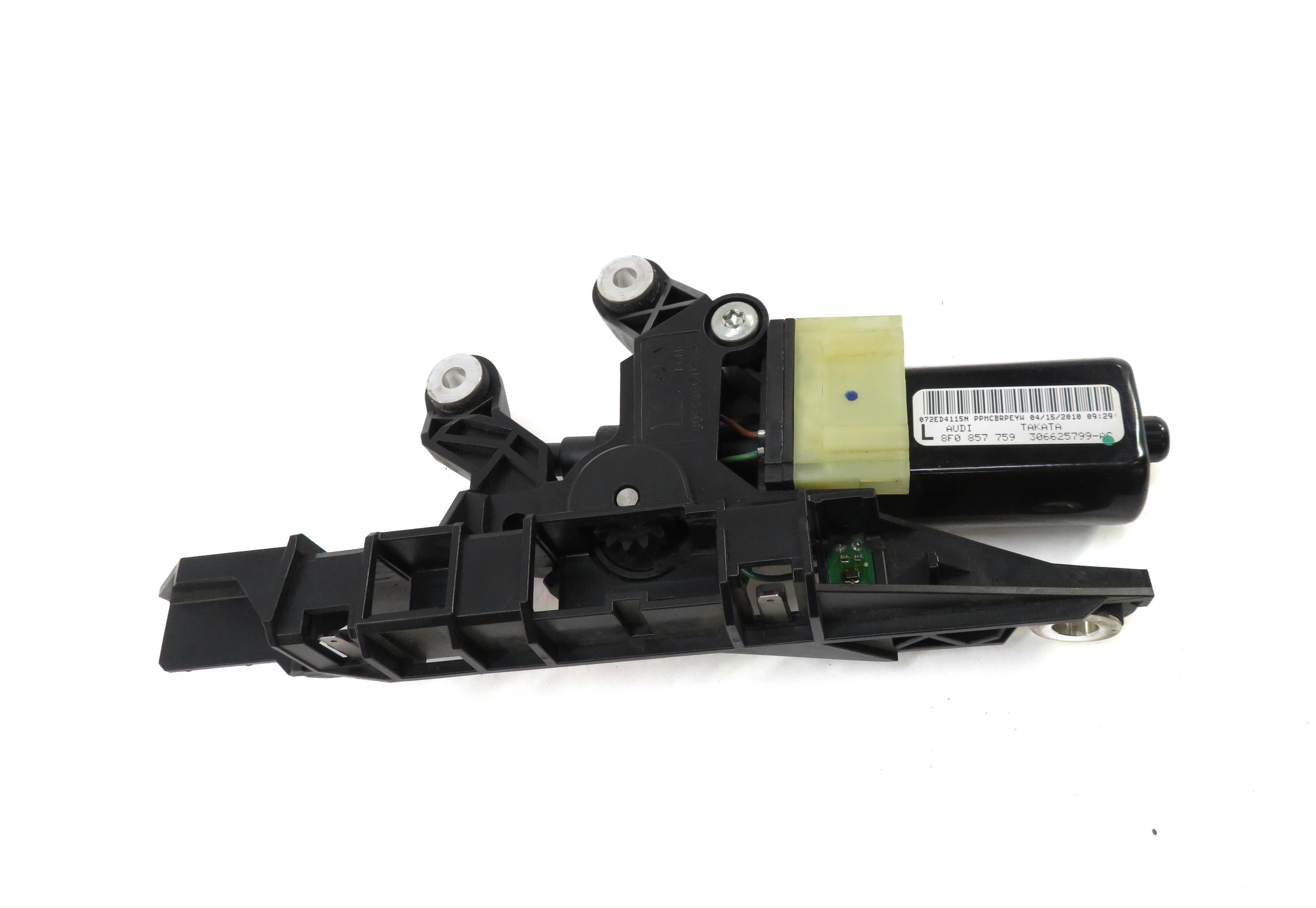 2010 AUDI A5 (B8 8T) CONVERTIBLE - LEFT FRONT DRIVER SEATBELT MOTOR — exact item pictured