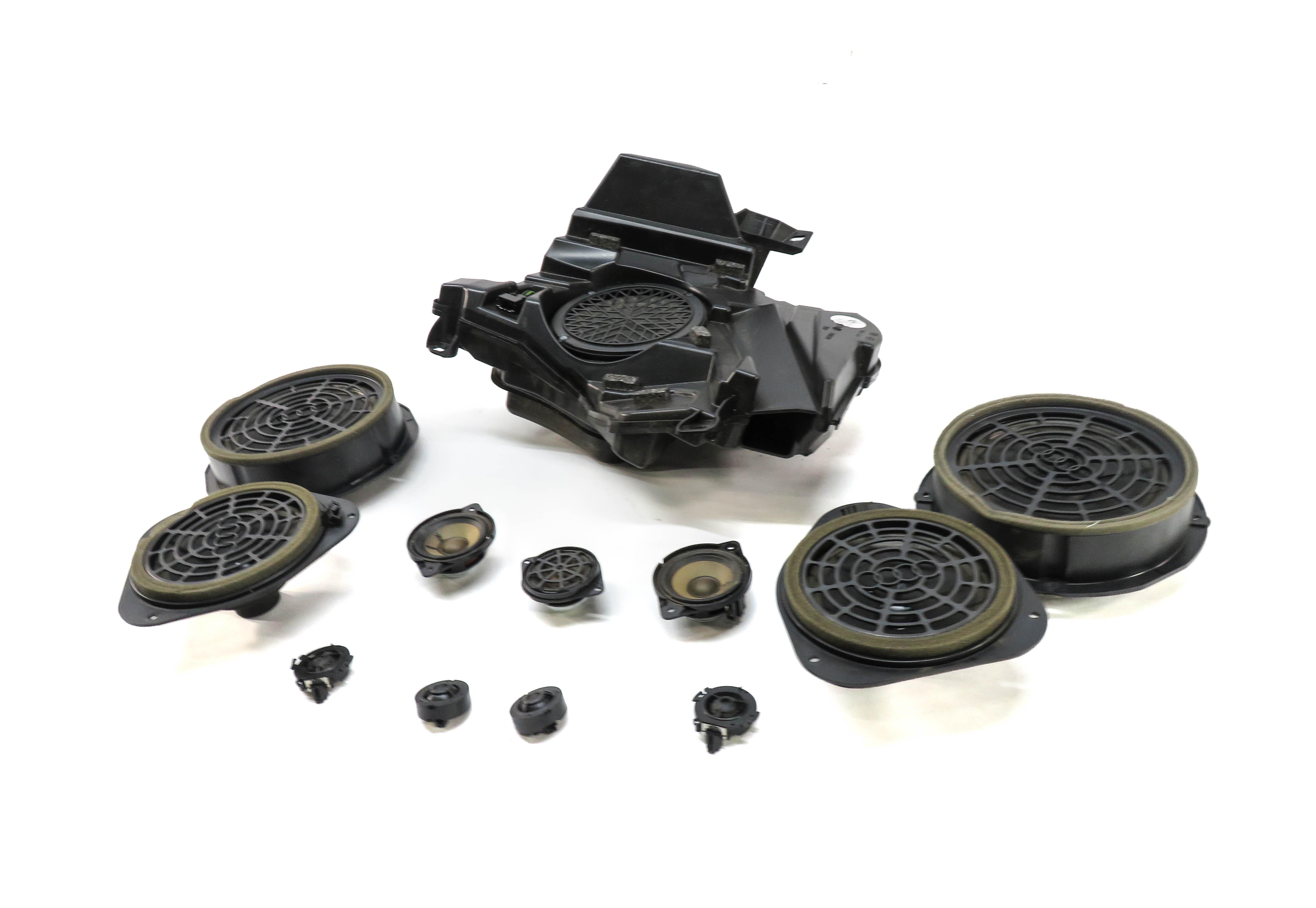 2010 AUDI A5 (B8 8T) CONVERTIBLE - BANG & OLUFSEN AUDIO SUBWOOFER SPEAKER SET — exact item pictured