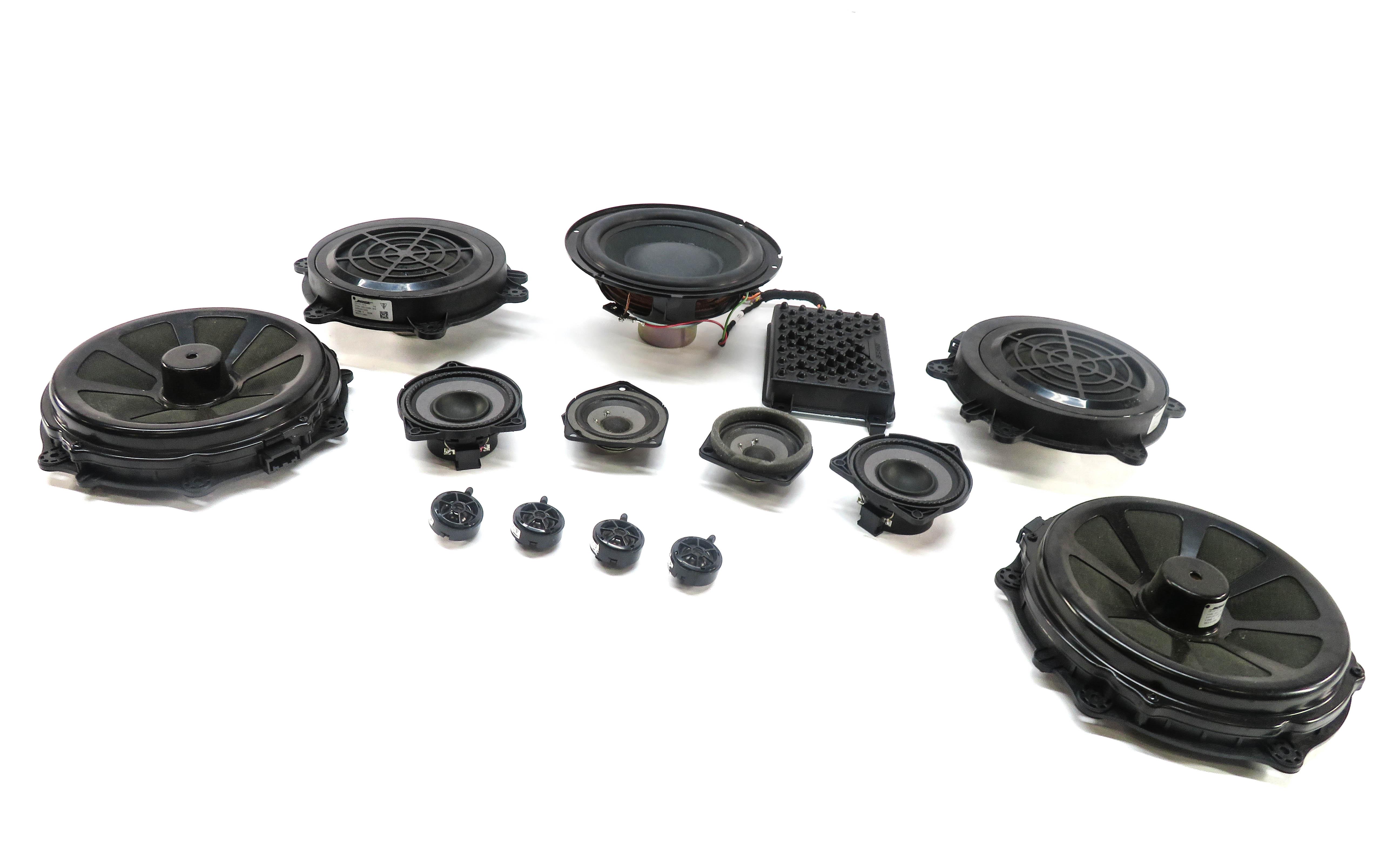 2012 PORSCHE CAYENNE (958) RADIO STEREO BOSE AUDIO SUBWOOFER TWEETER SPEAKER SET — exact item pictured