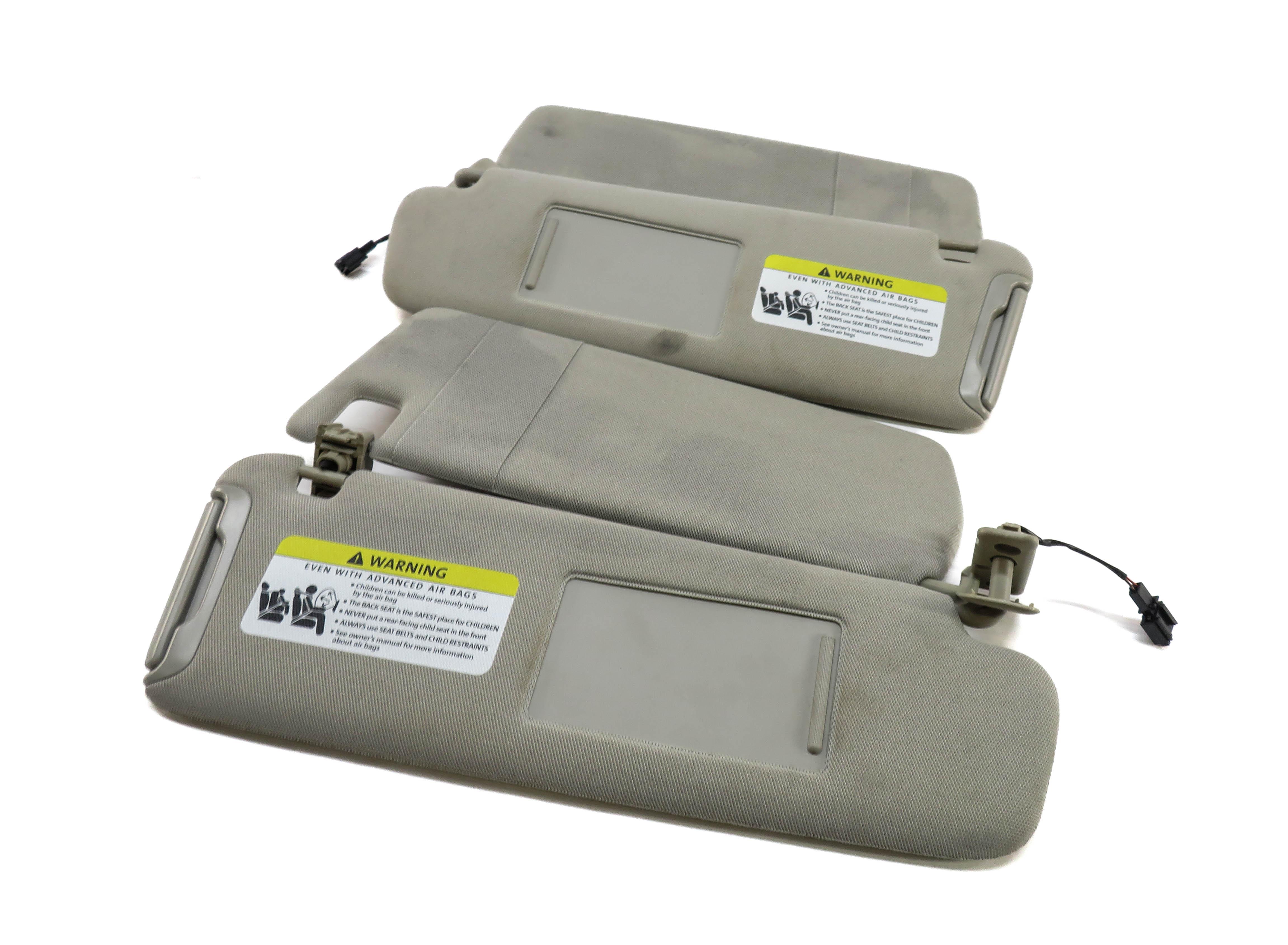 2007-2015 AUDI Q7 (4L) FRONT LEFT & RIGHT SUN VISOR SUNVISOR SHADE SET (GRAY) — exact item pictured