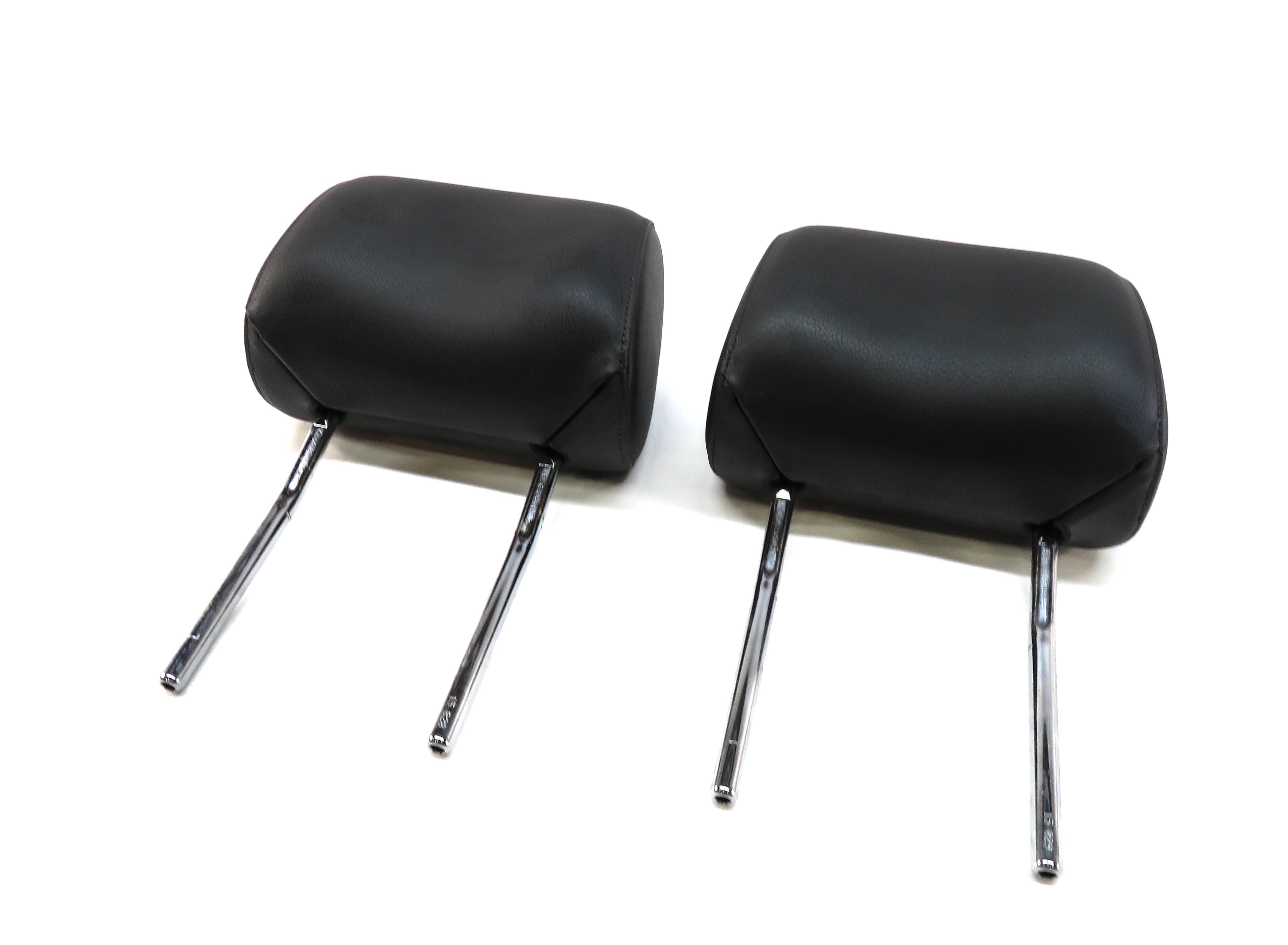 2015 AUDI Q7 (4L) FRONT LEFT & RIGHT SEAT HEADREST SET-2 (BLACK CA) — exact item pictured