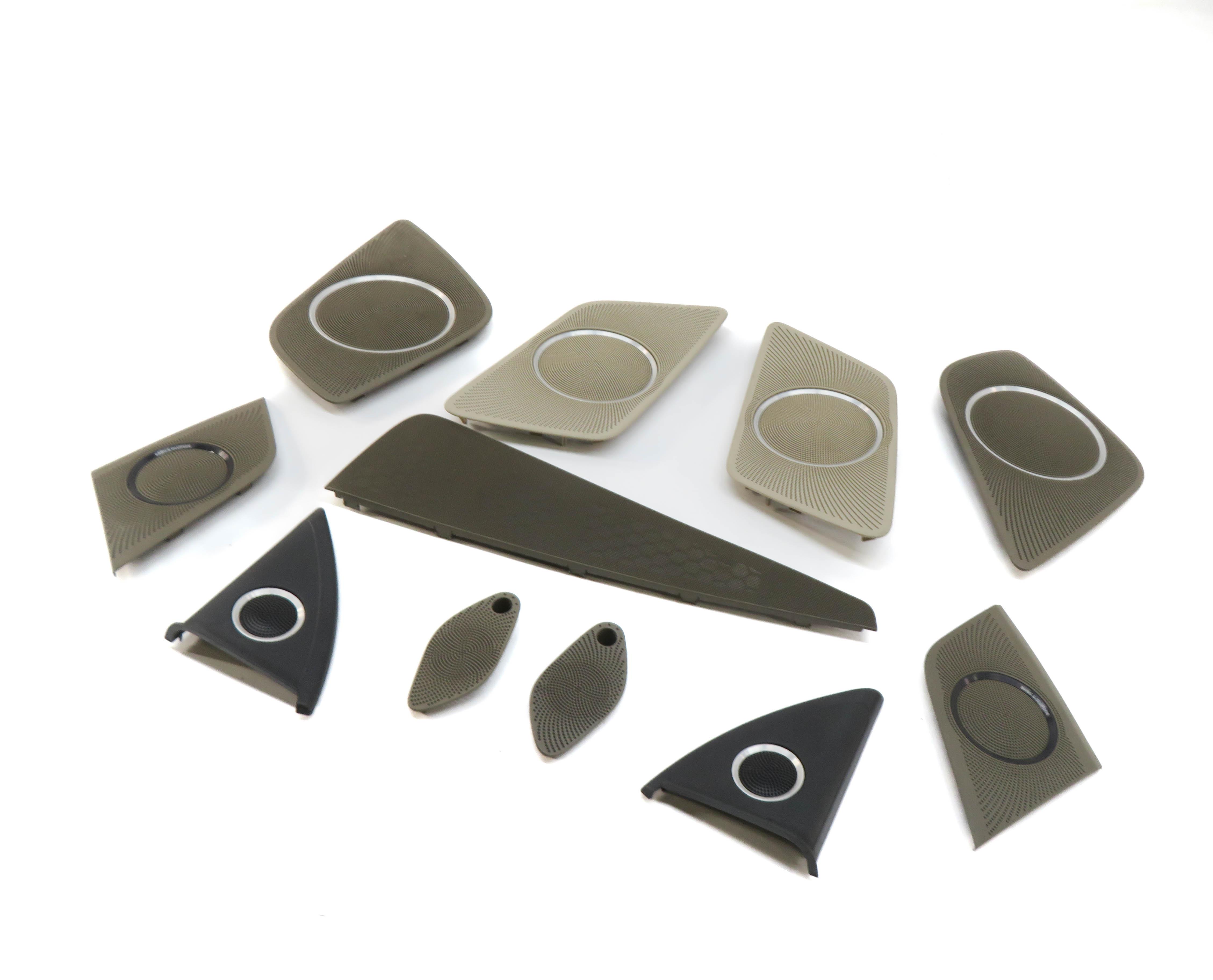 2011 AUDI A5 (B8 8T) CONVERTIBLE BANG & OLUFSEN AUDIO SPEAKER GRILLE TRIM SET — exact item pictured