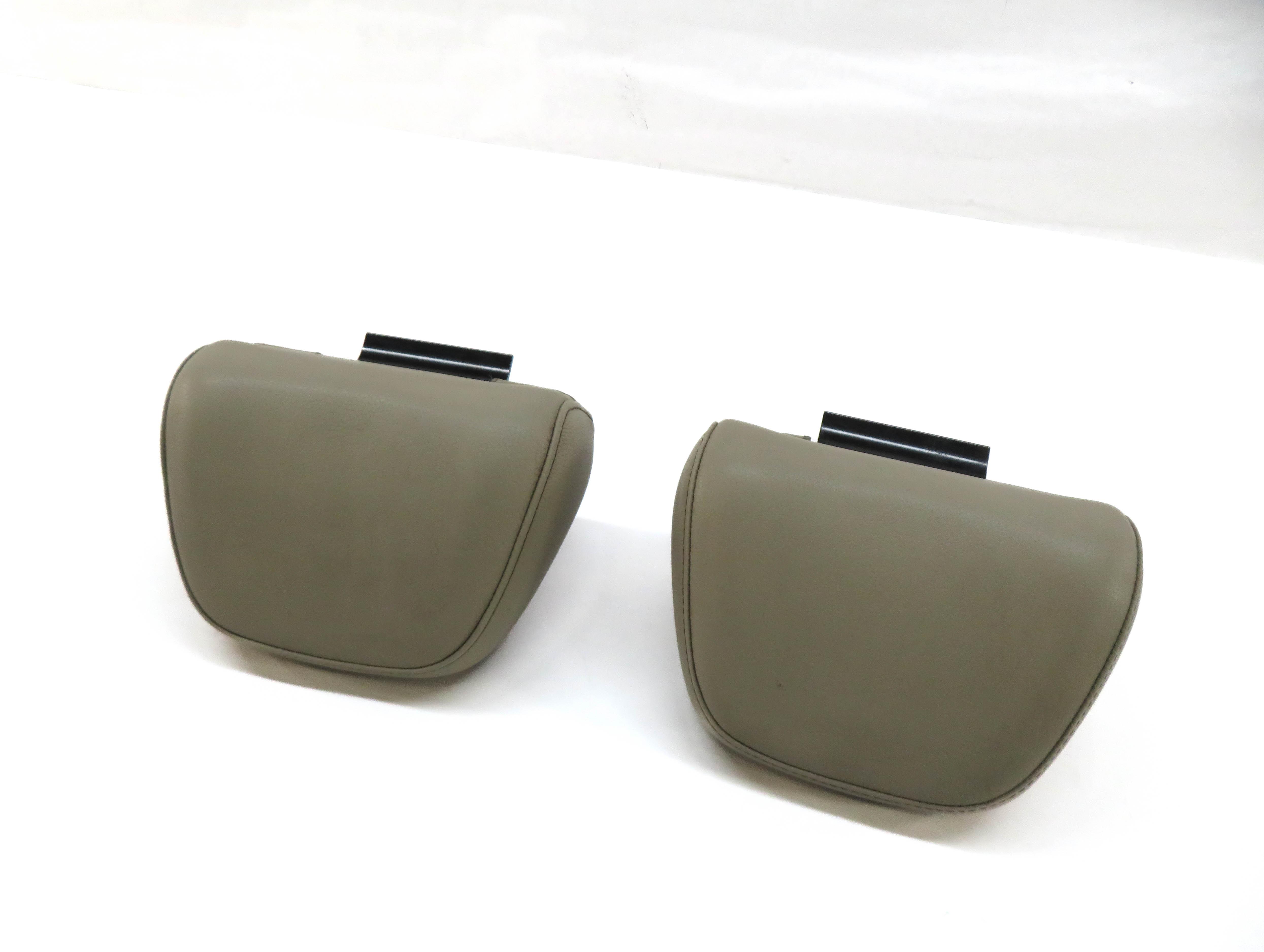 2011 AUDI A5 (B8 8T) CONVERTIBLE REAR LEFT & RIGHT SEAT HEADREST SET-2 (BEIGE) — exact item pictured