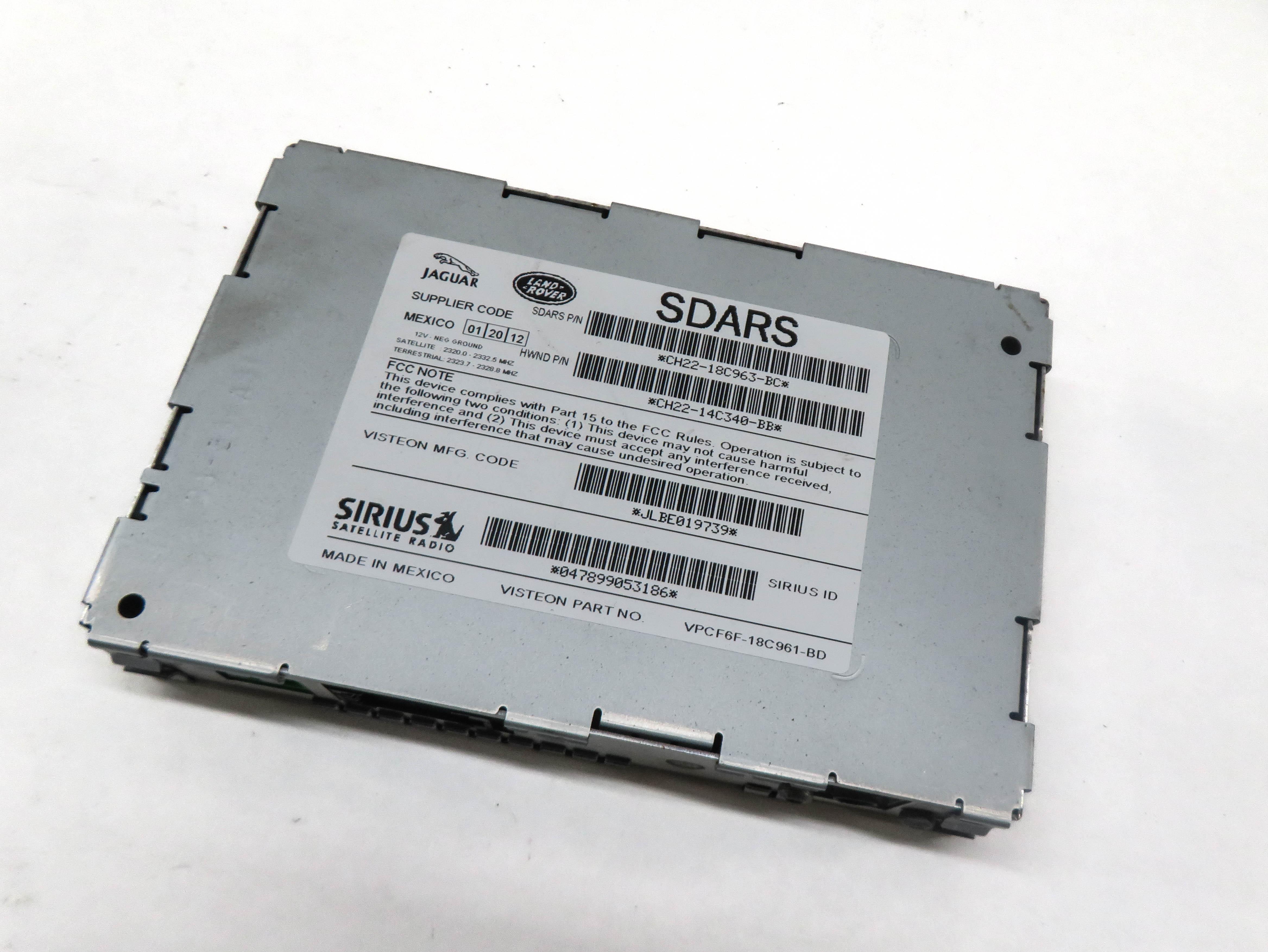 12-13 LAND ROVER LR2 LR4 EVOQUE RANGE ROVER SPORT SIRUIS SATELLITE RADIO MODULE — exact item pictured