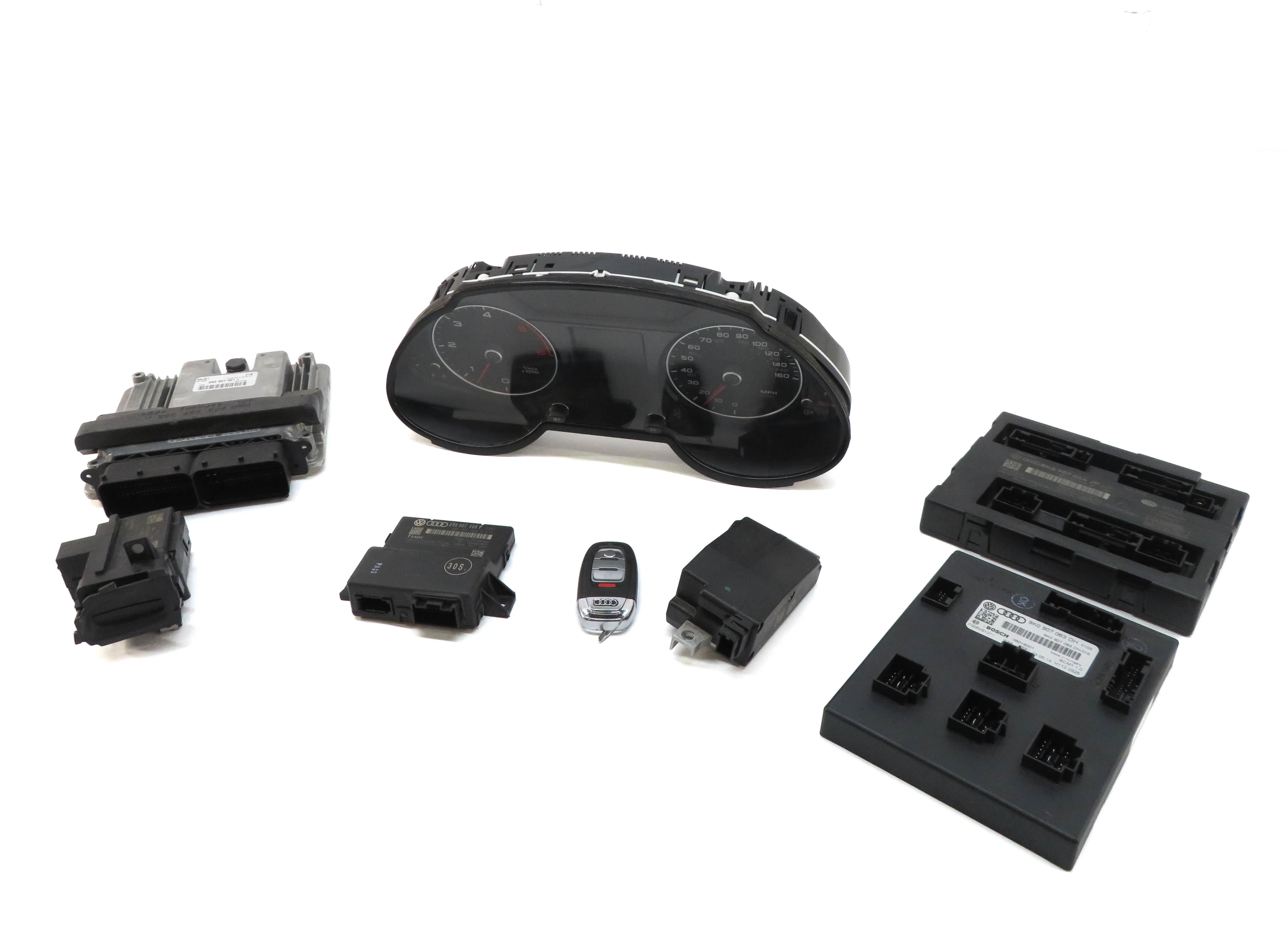 2014 AUDI Q5 (B8 8R) 3.0L CPNB DIESEL ENGINE ECM BCM IMMOBILIZER MODULE KEY SET — exact item pictured